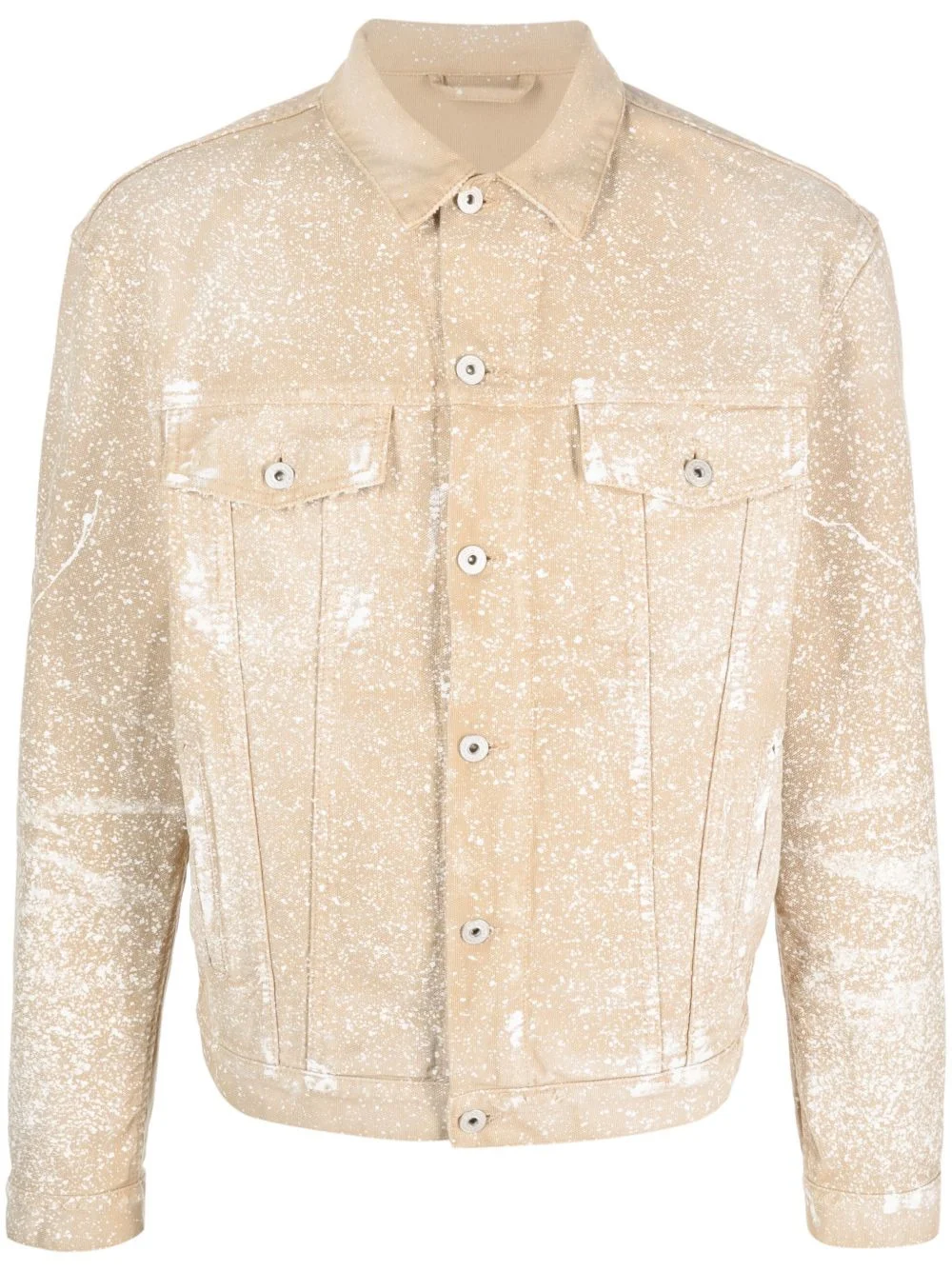 paint-splatter denim shirt jacket - 1