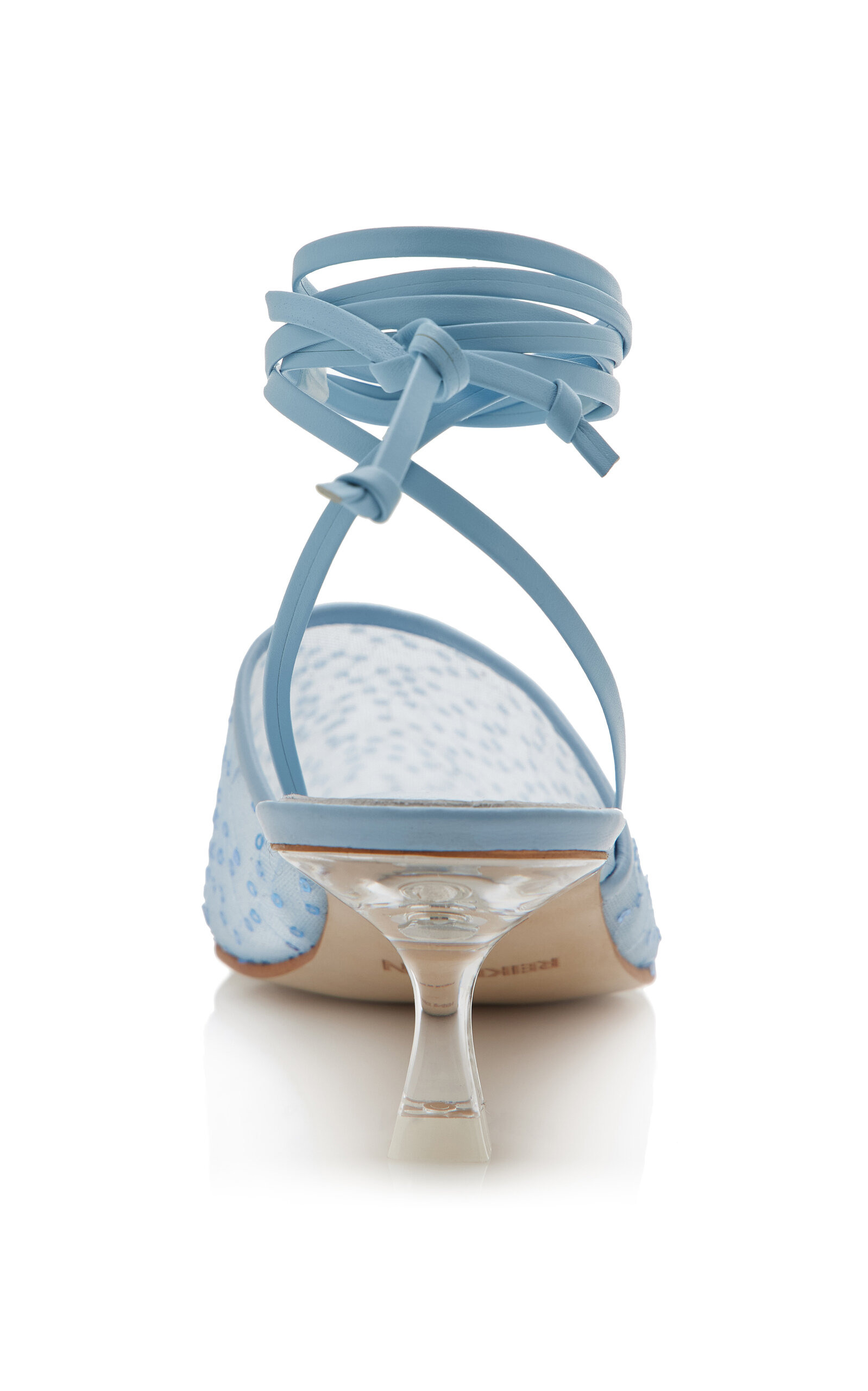 Exclusive Bit Convertible Sequined-Mesh Mules blue - 5