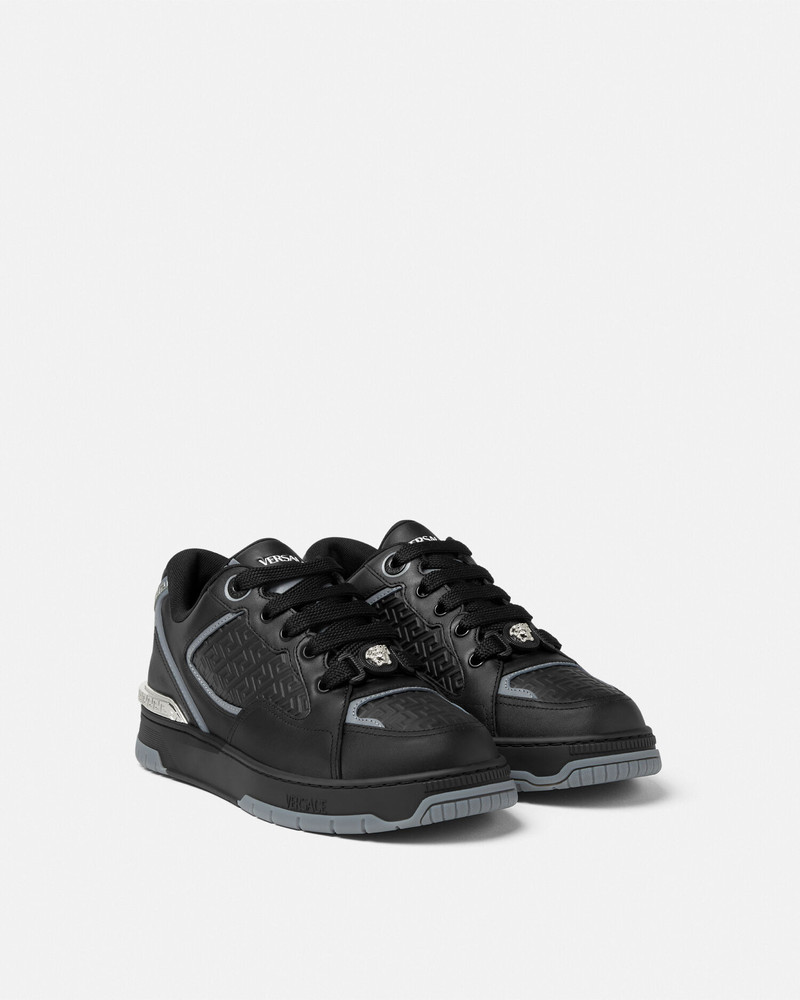 VERSACE Biggie Basket Leather Sneakers outlook