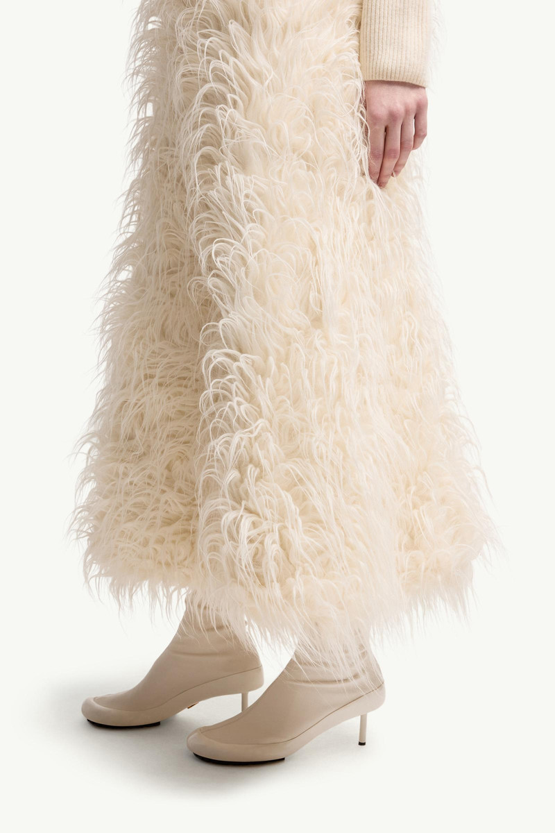 Moncler + JIL SANDER Textured Wool Blend Midi Skirt 3