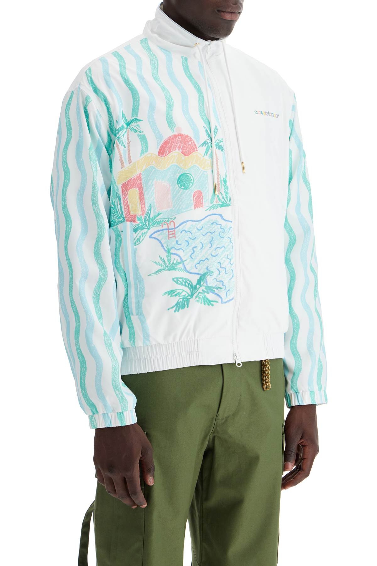 "WINDBREAKER JACKET WITH MAISON MEMPHIS PRINT" - 3