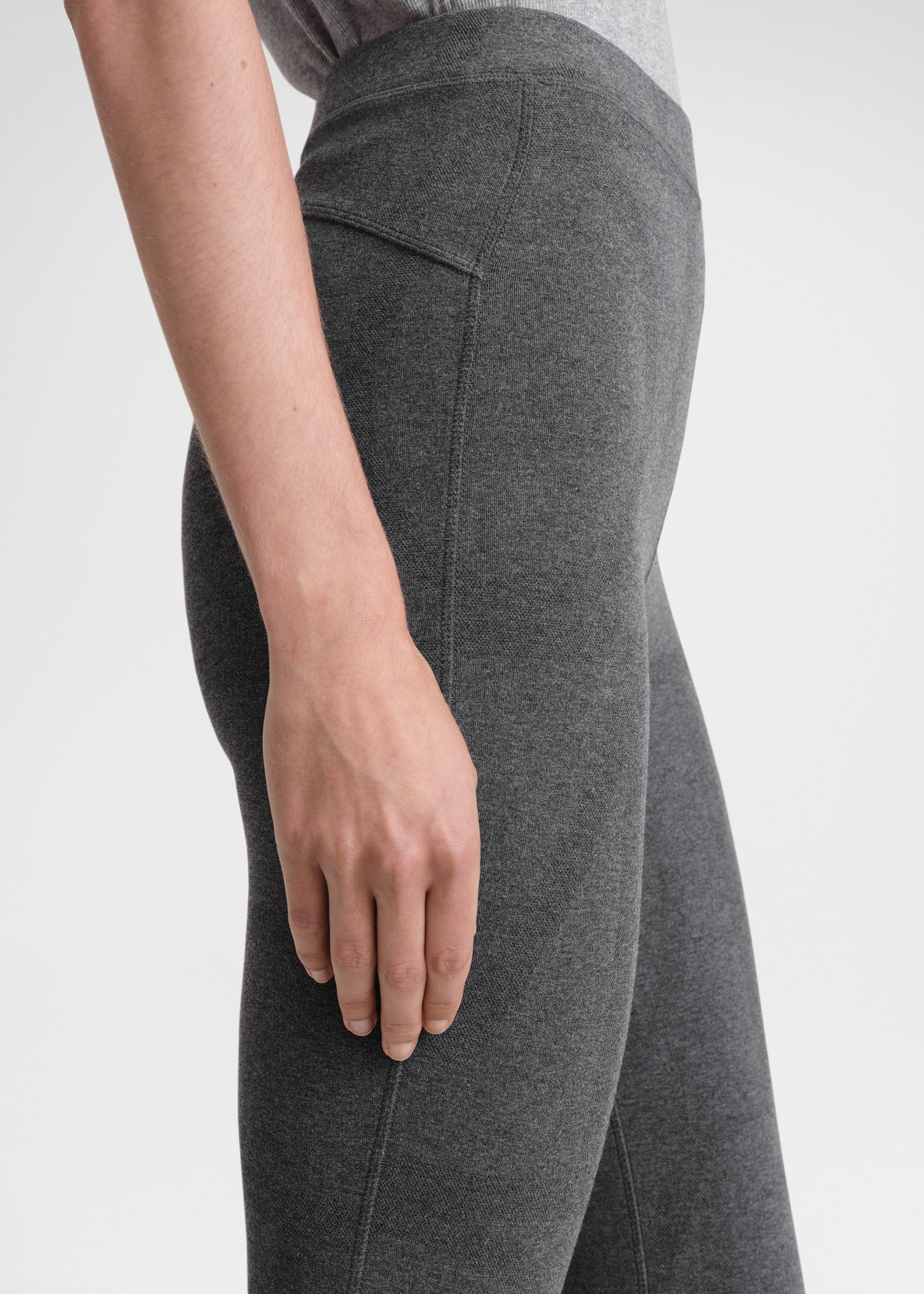 Monogram knit leggings dark grey melange - 5
