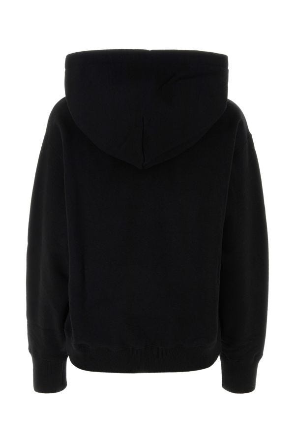 Black cotton blend sweatshirt - 2