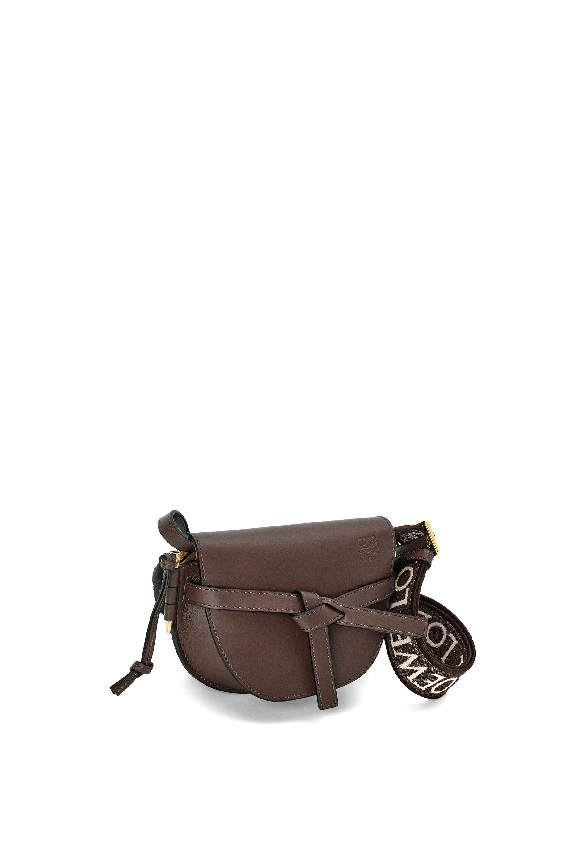 Mini Gate Dual bag in soft calfskin and jacquard - 4