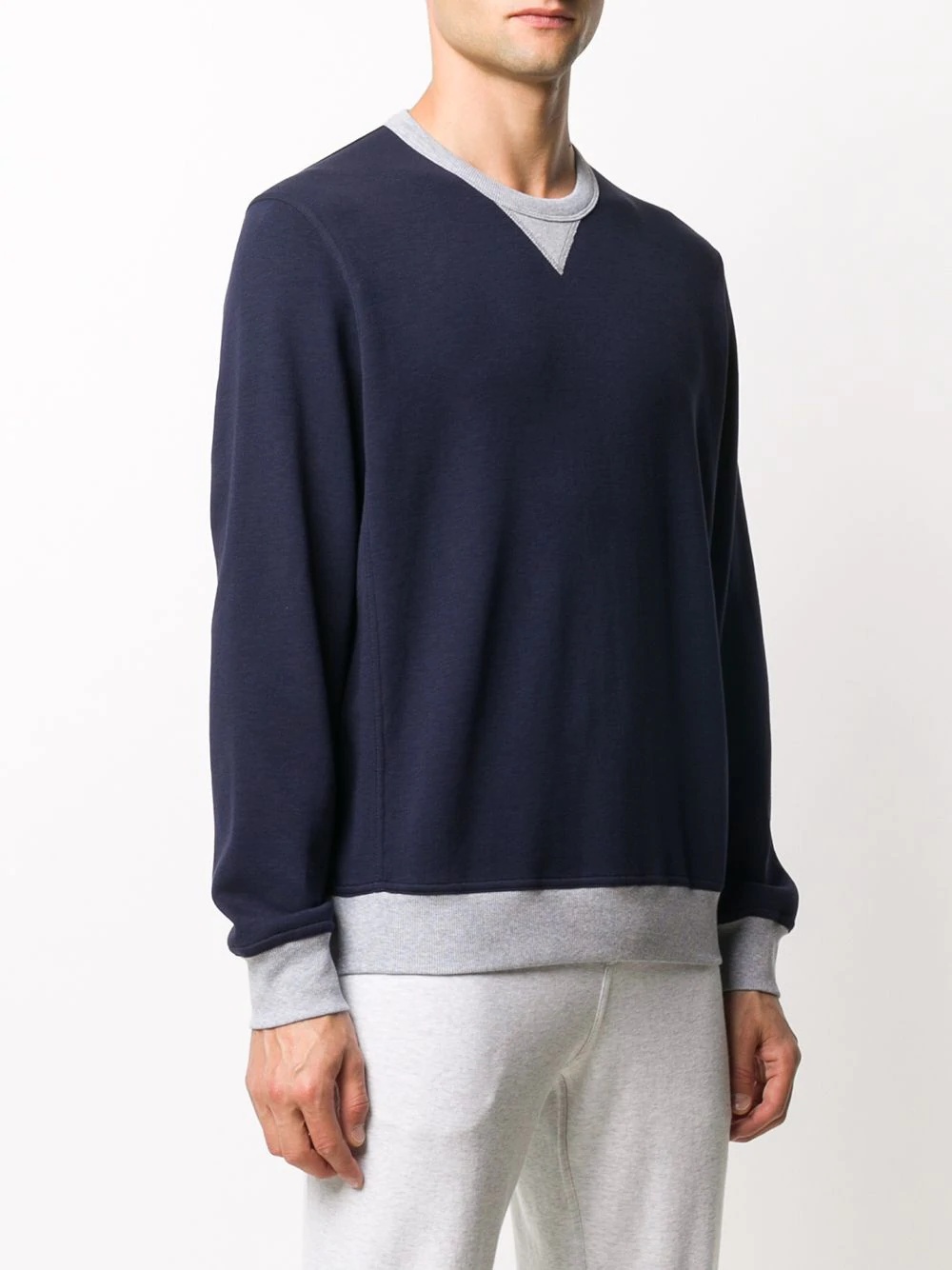 contrast-trimmed relaxed-fit sweatshirt - 3