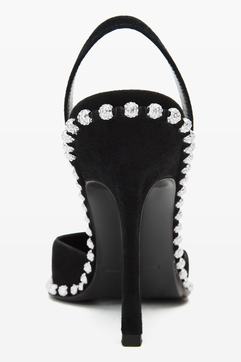 Black Suede Tia Slingback 4