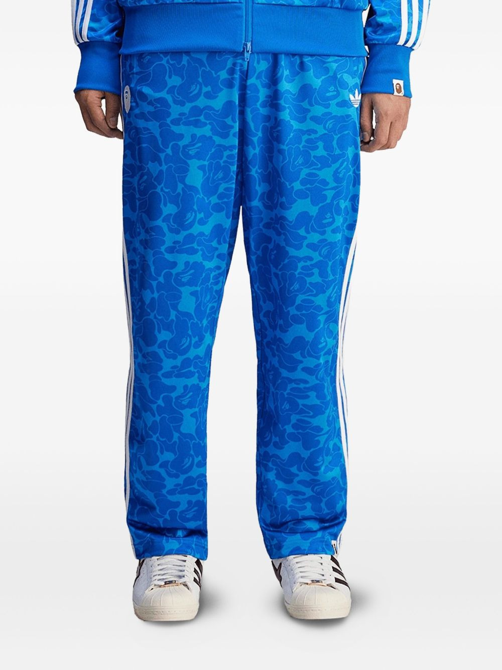 x BAPE camouflage-print side-stripe track pants - 2