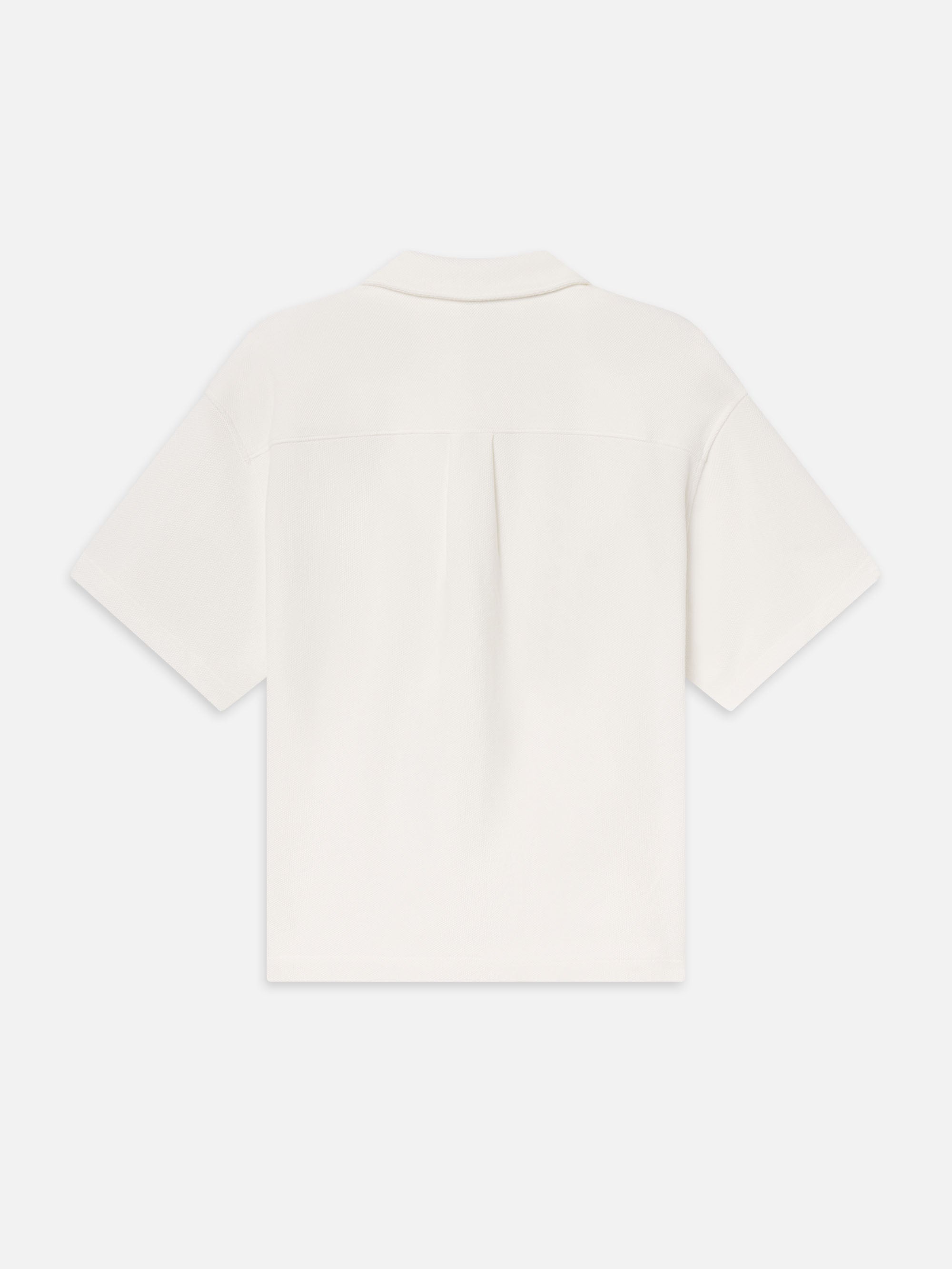Jacquard Short Sleeve Relaxed Shirt in White - 4
