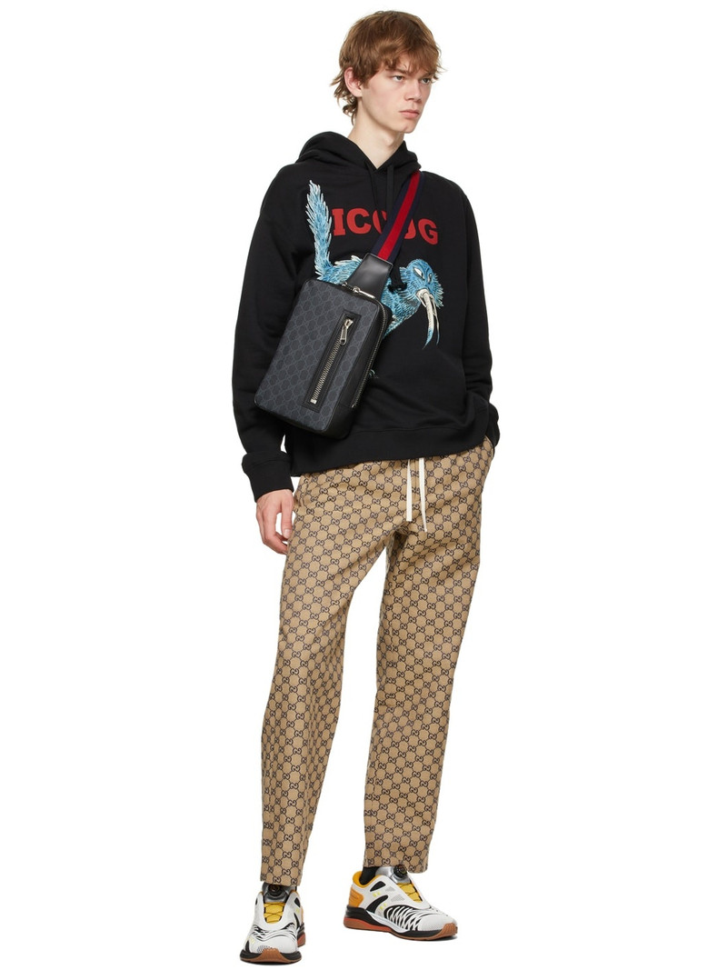 GUCCI Black Freya Hartas Edition 'ICCUG' Hoodie outlook