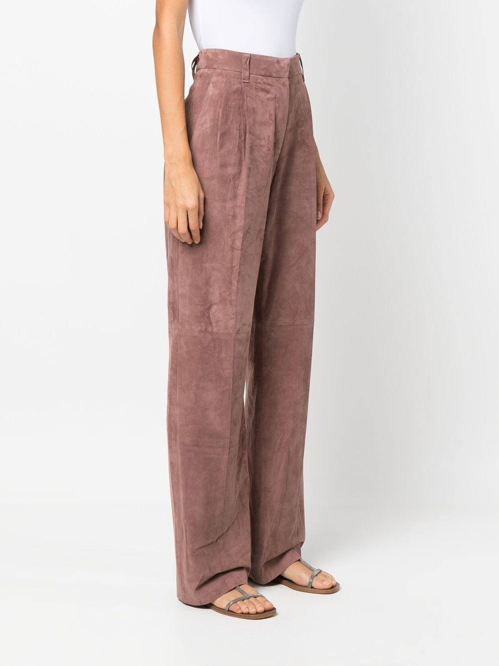 loose leather trousers - 3