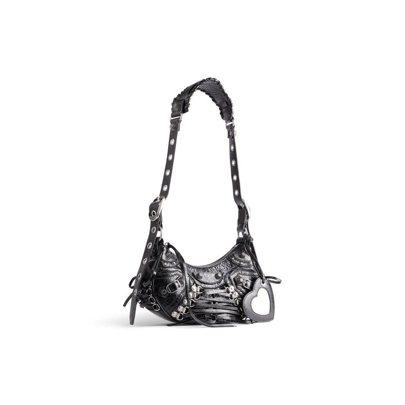 Women's Le Cagole Xs Shoulder Bag With Corset  in Black 4