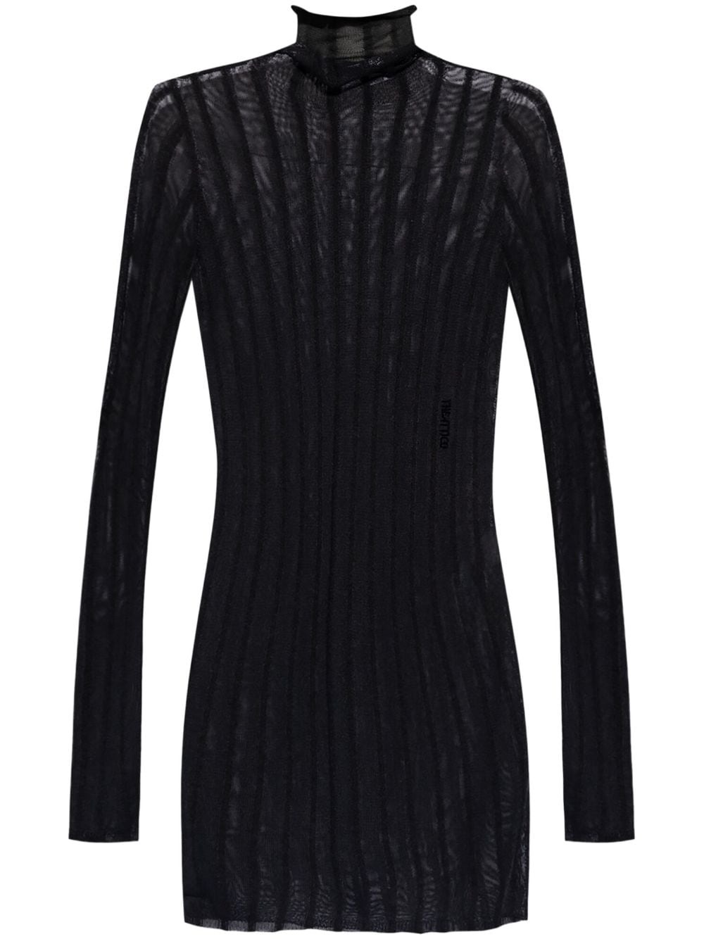 semi-sheer roll-neck dress - 1