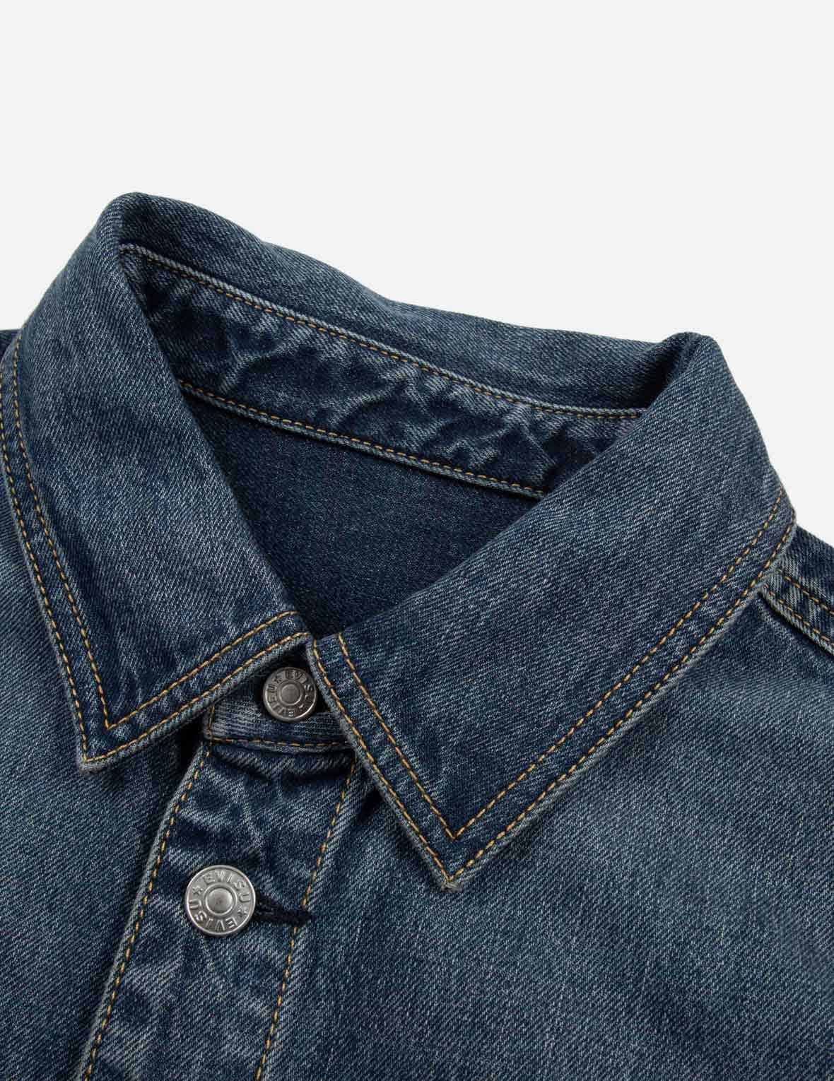 PLAYFUL GODHEAD PRINT LOOSE FIT DENIM SHIRT JACKET - 10