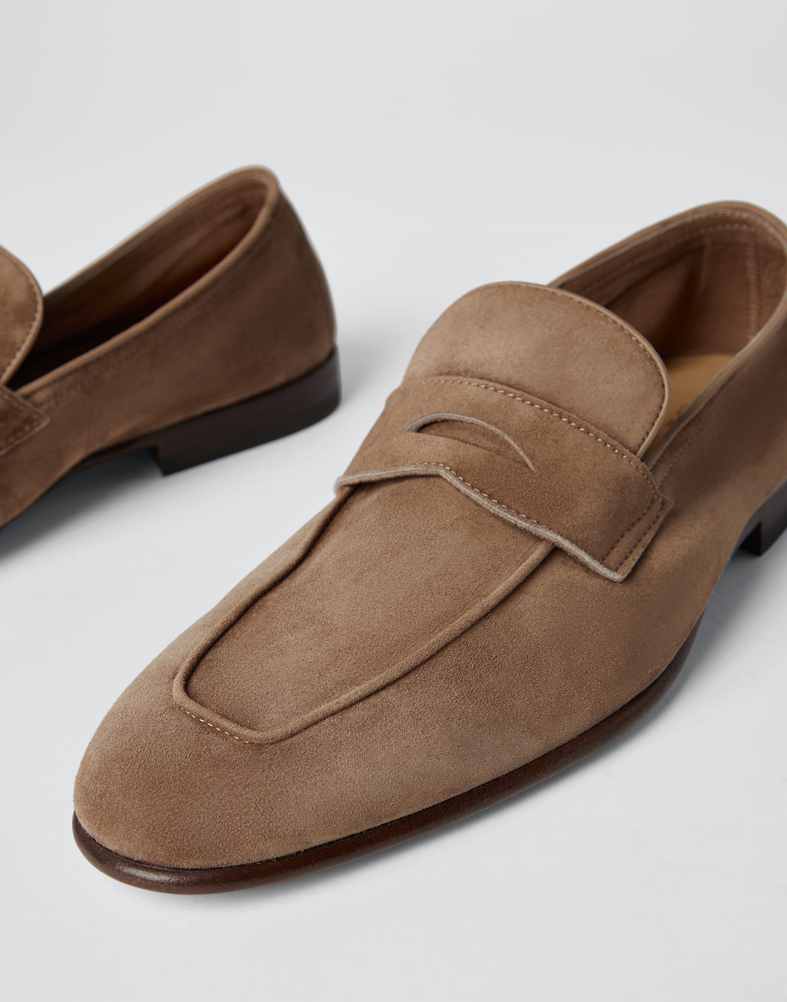 Suede unlined penny loafers - 3