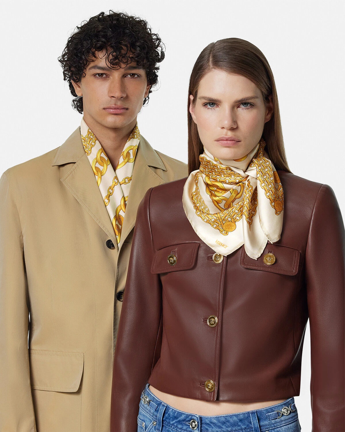 Versace Treasure Large Silk Foulard 35.4" - 3