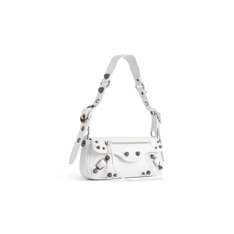 BALENCIAGA Women's Le Cagole Xs Sling Bag in White outlook