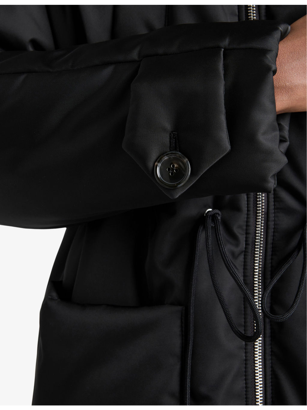 Brand-Plaque Funnel-Neck Relaxed-Fit Shell-Down Coat - 5