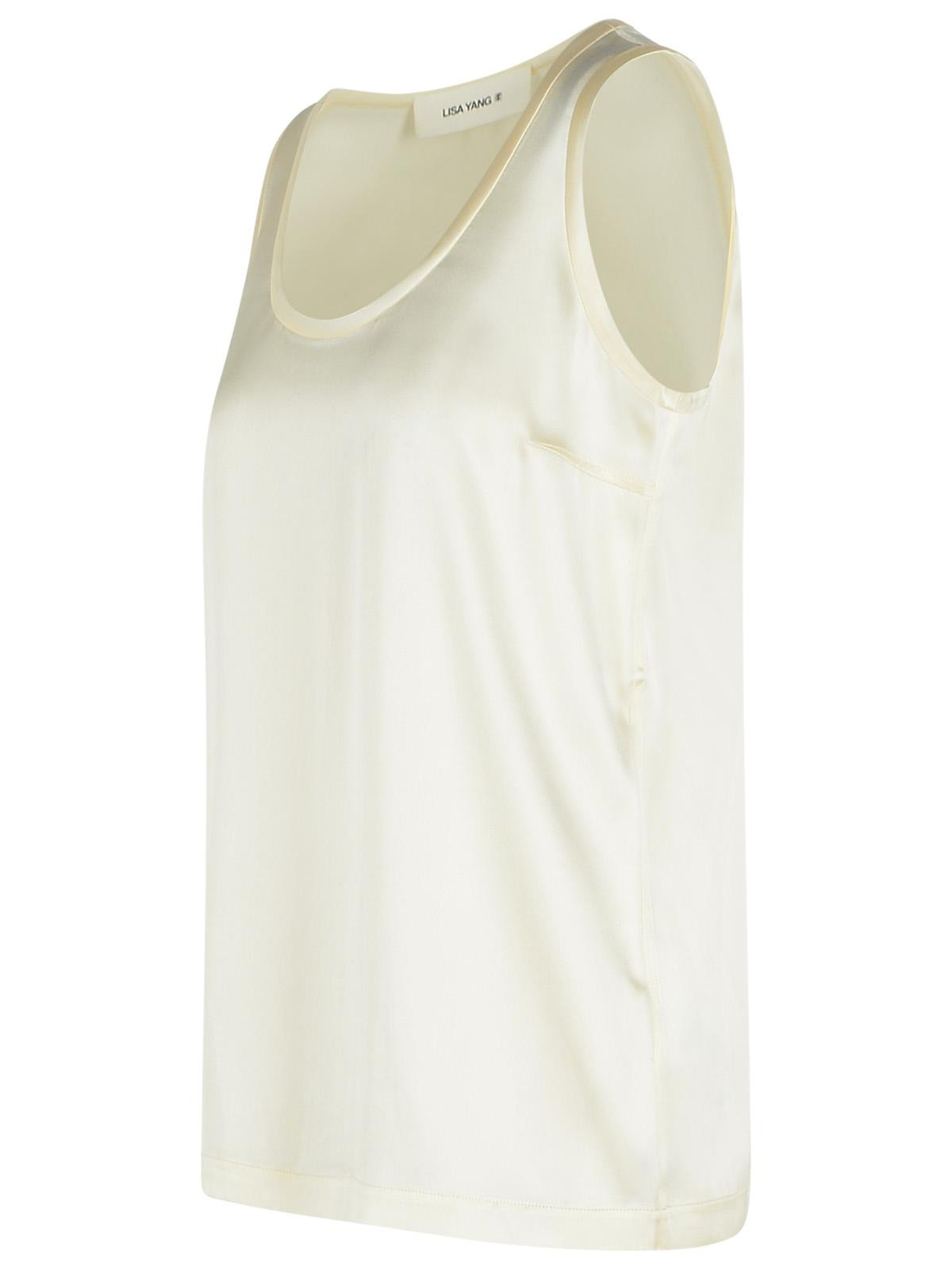 Lisa Yang 'Scoop' Ivory Silk Tank Top Women - 2