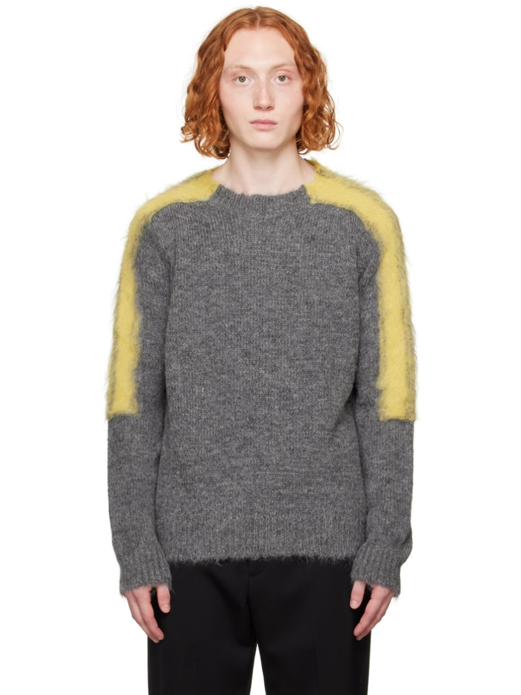 Gray Raglan Sweater - 1