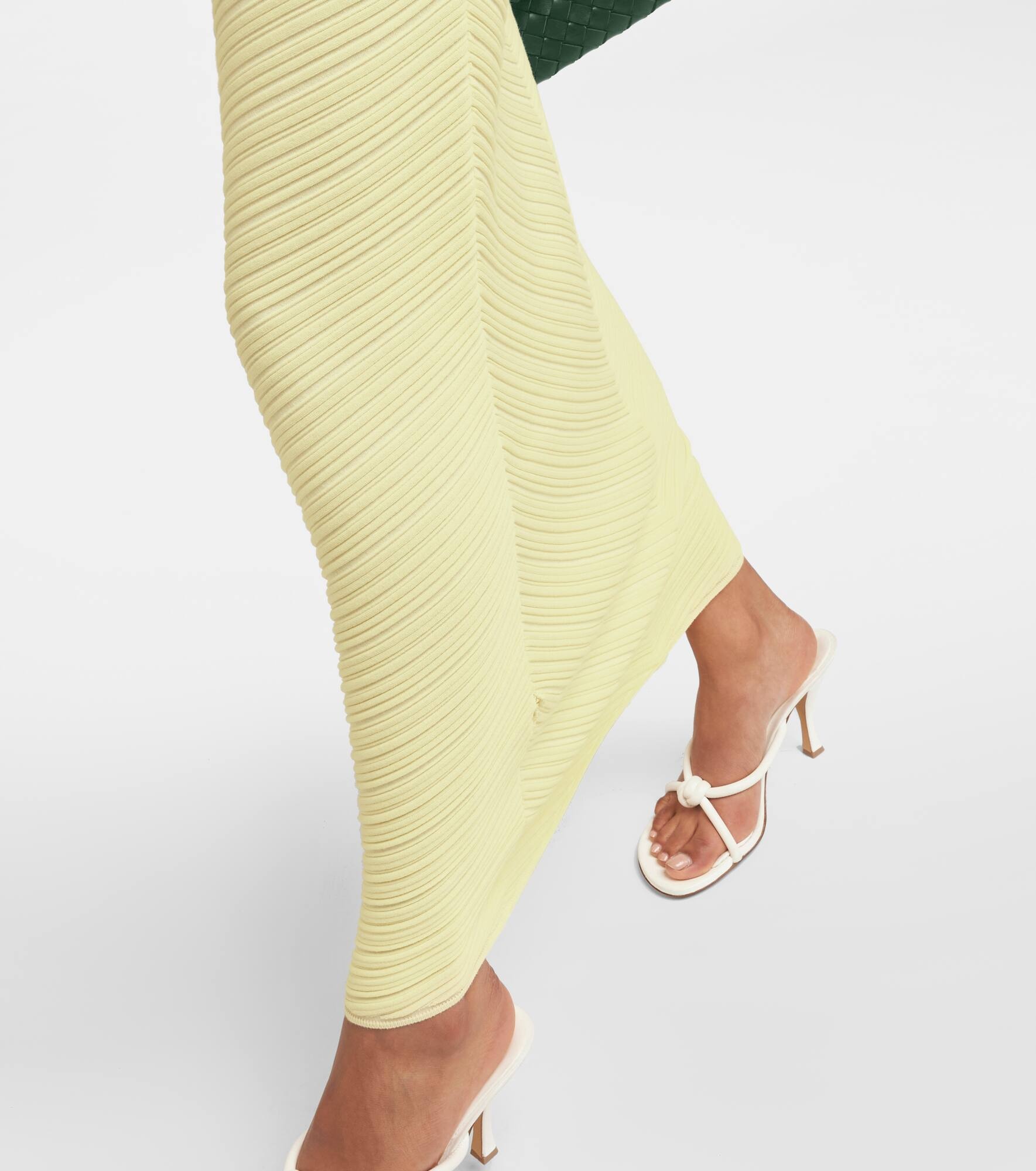 Cotton-blend maxi skirt - 5