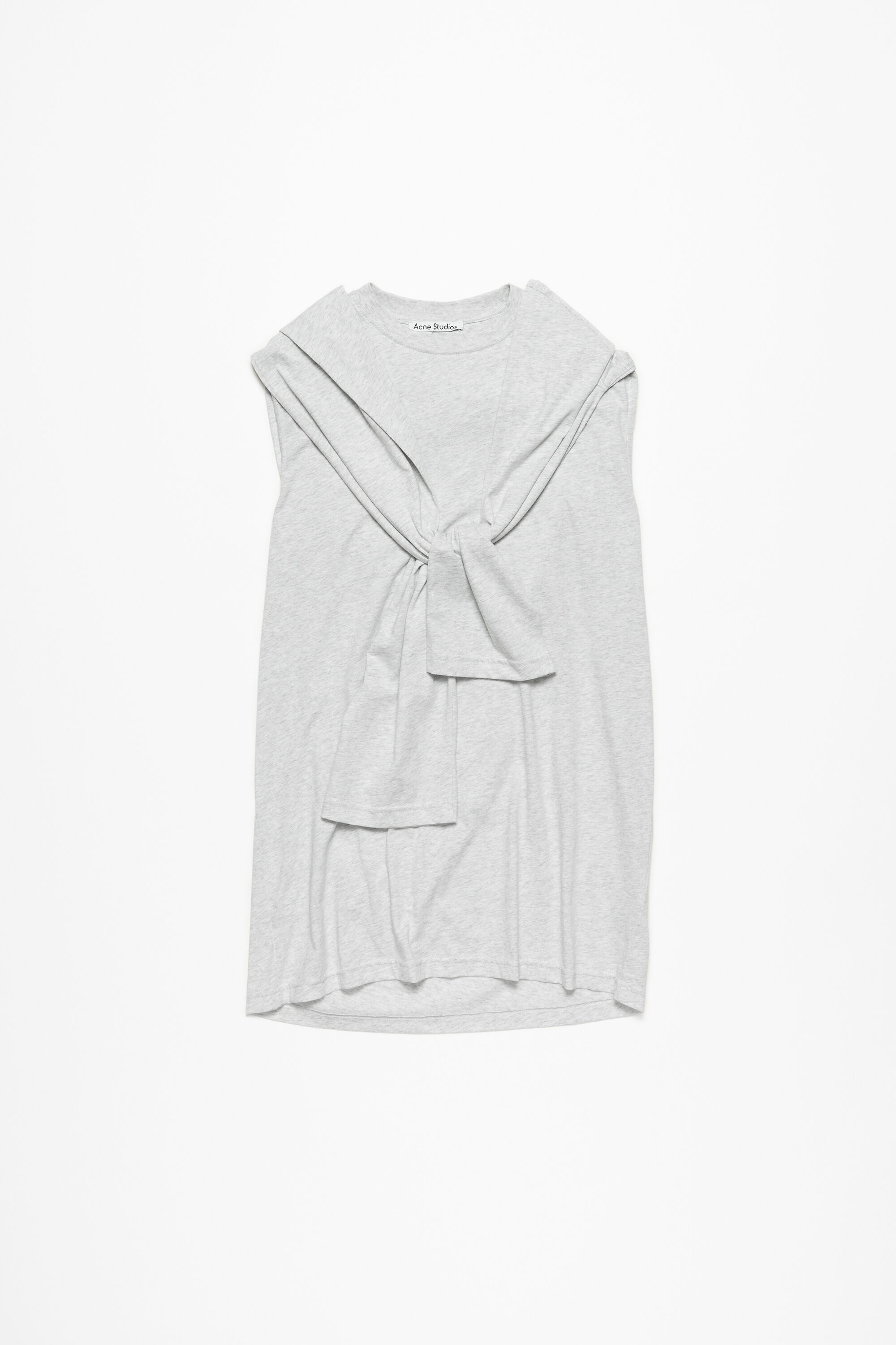 Layered t-shirt - Grey Melange - 5