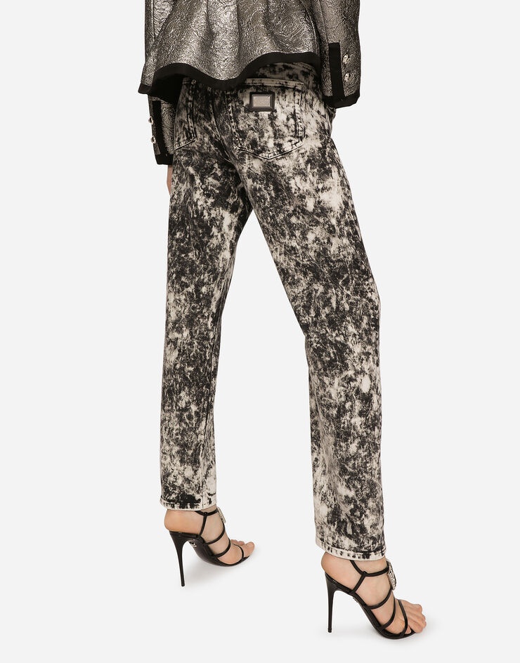 Marbled boyfriend jeans - 4