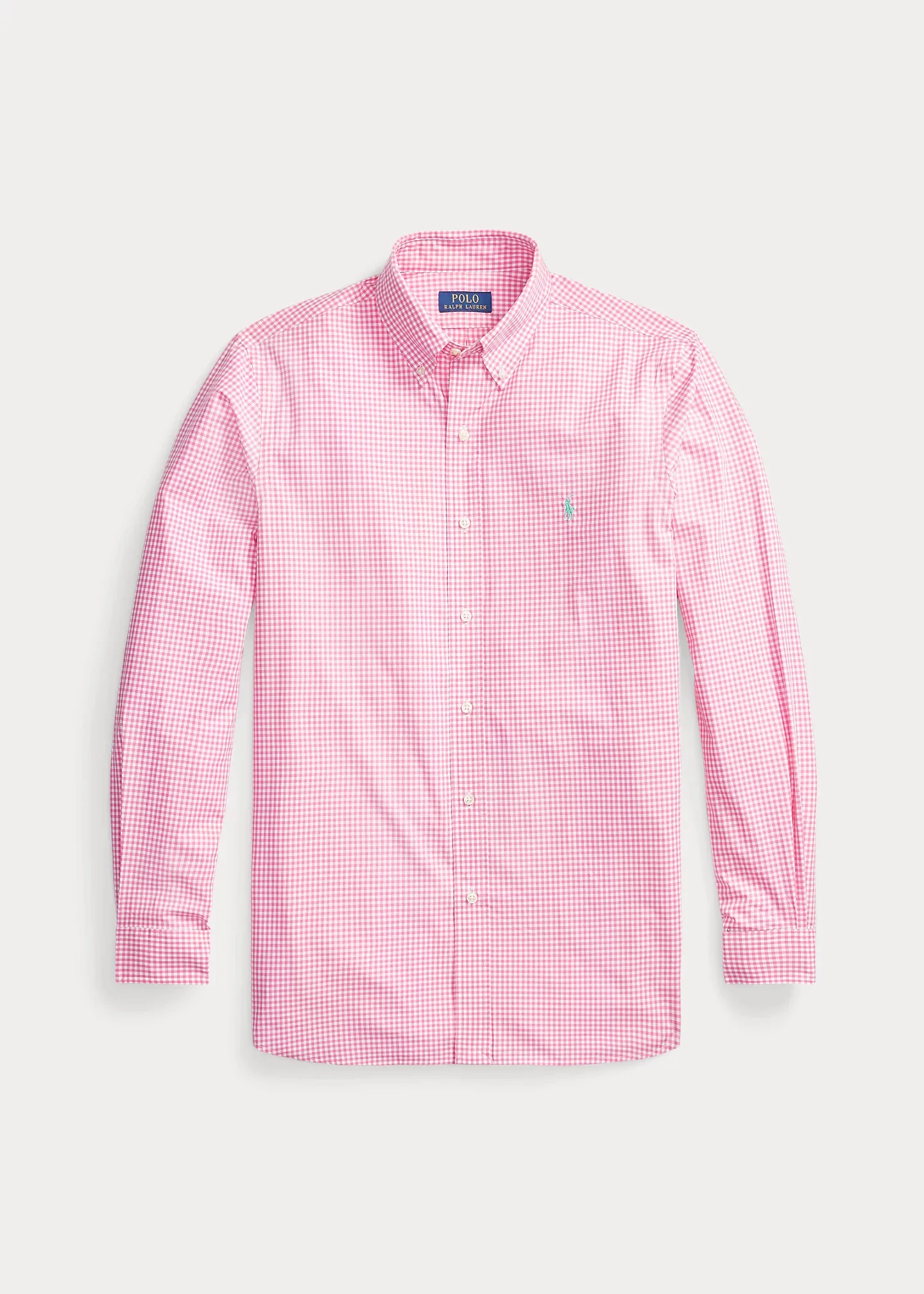 Classic Fit Gingham Stretch Poplin Shirt - 1