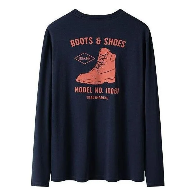 Timberland Shoe Logo Long Sleeves T-Shirt 'Navy Pink' A29FC-433 - 1