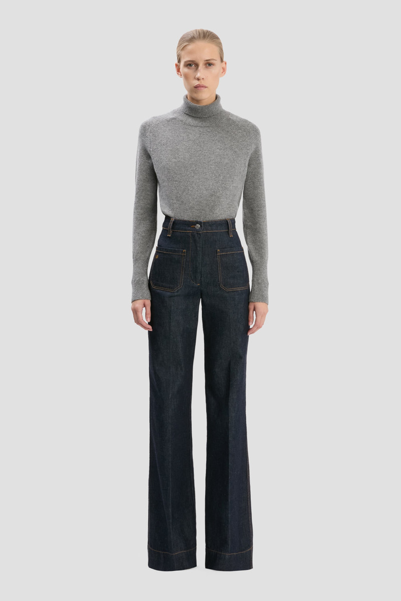 Victoria Beckham New Alina Stretch Jean In Indigo Rinse outlook