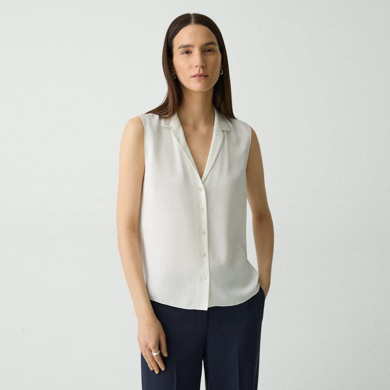 Camp Collar Blouse in Silk Georgette 2