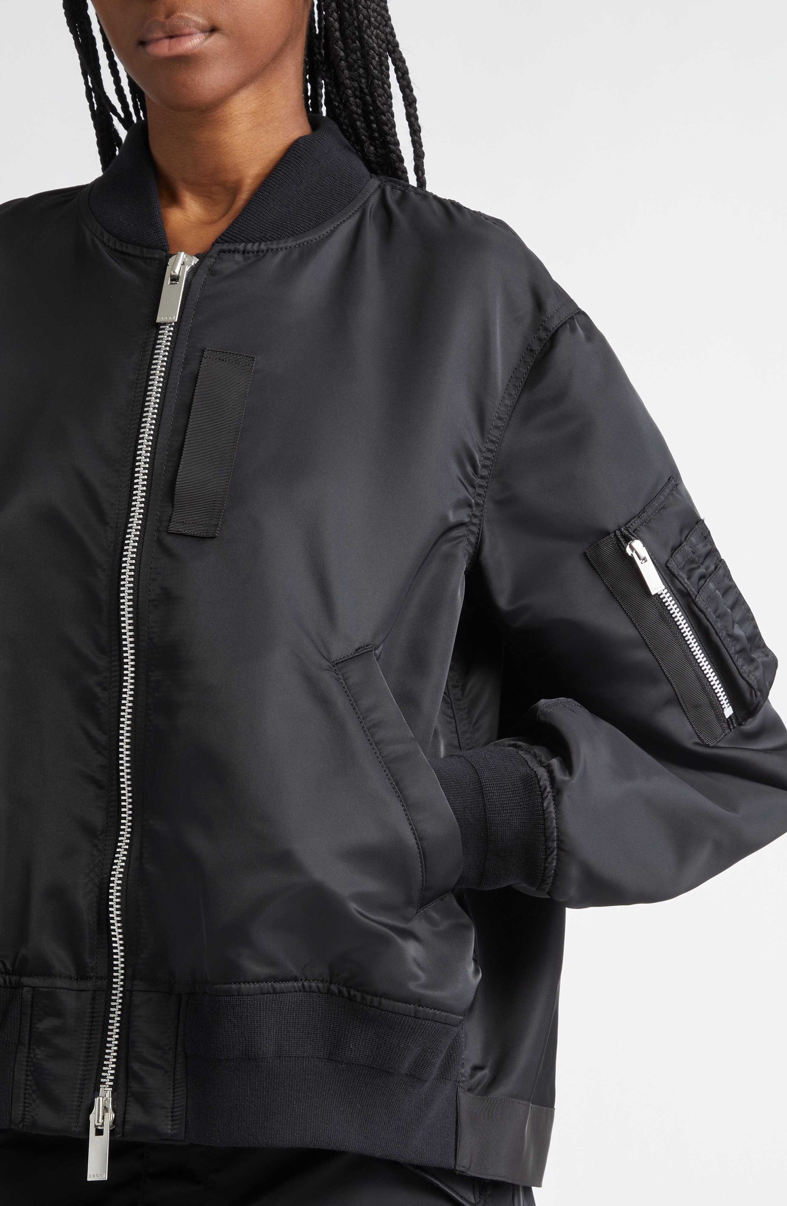 Nylon Twill Bomber Jacket - 5
