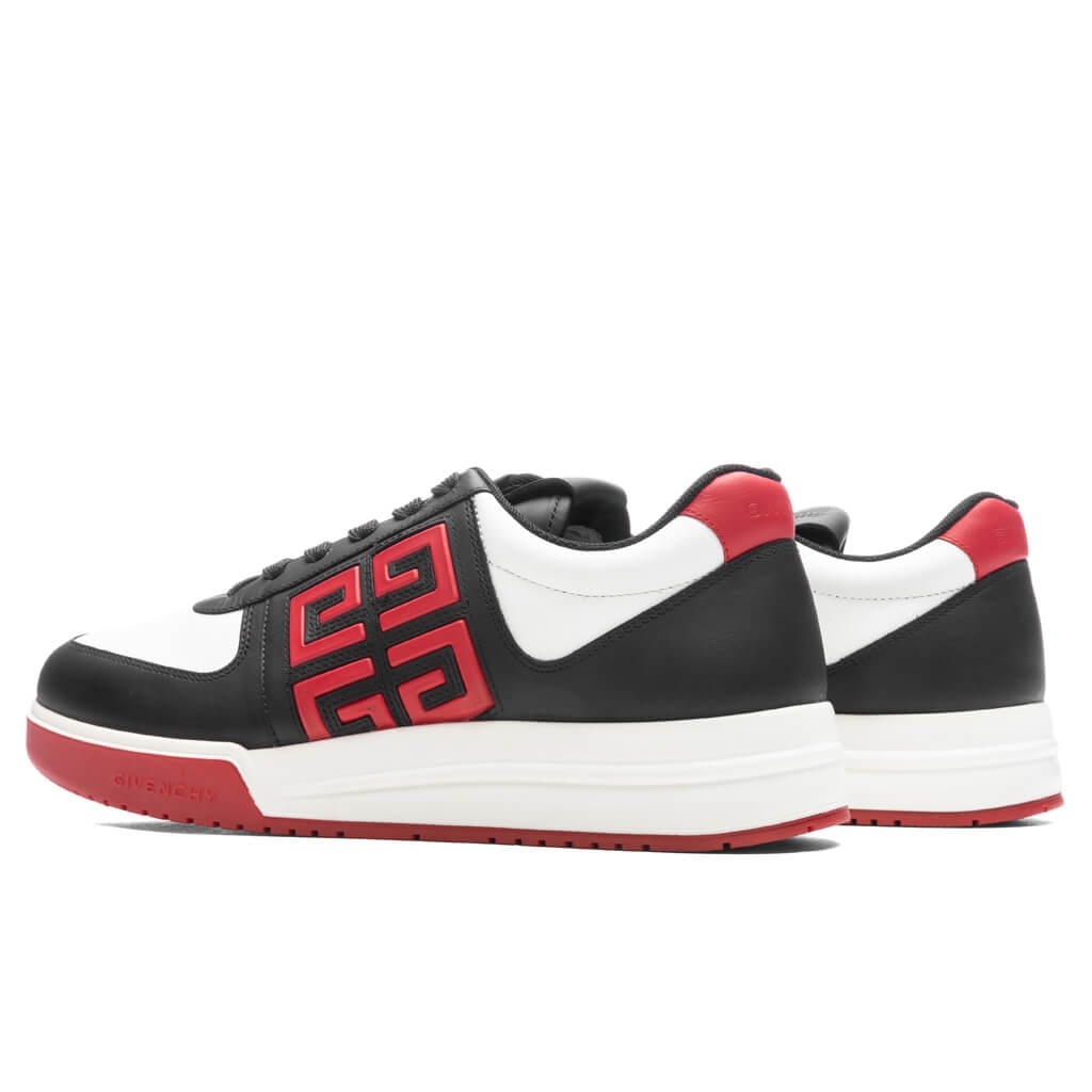 G4 LOW-TOP SNEAKERS - BLACK/WHITE/RED - 3