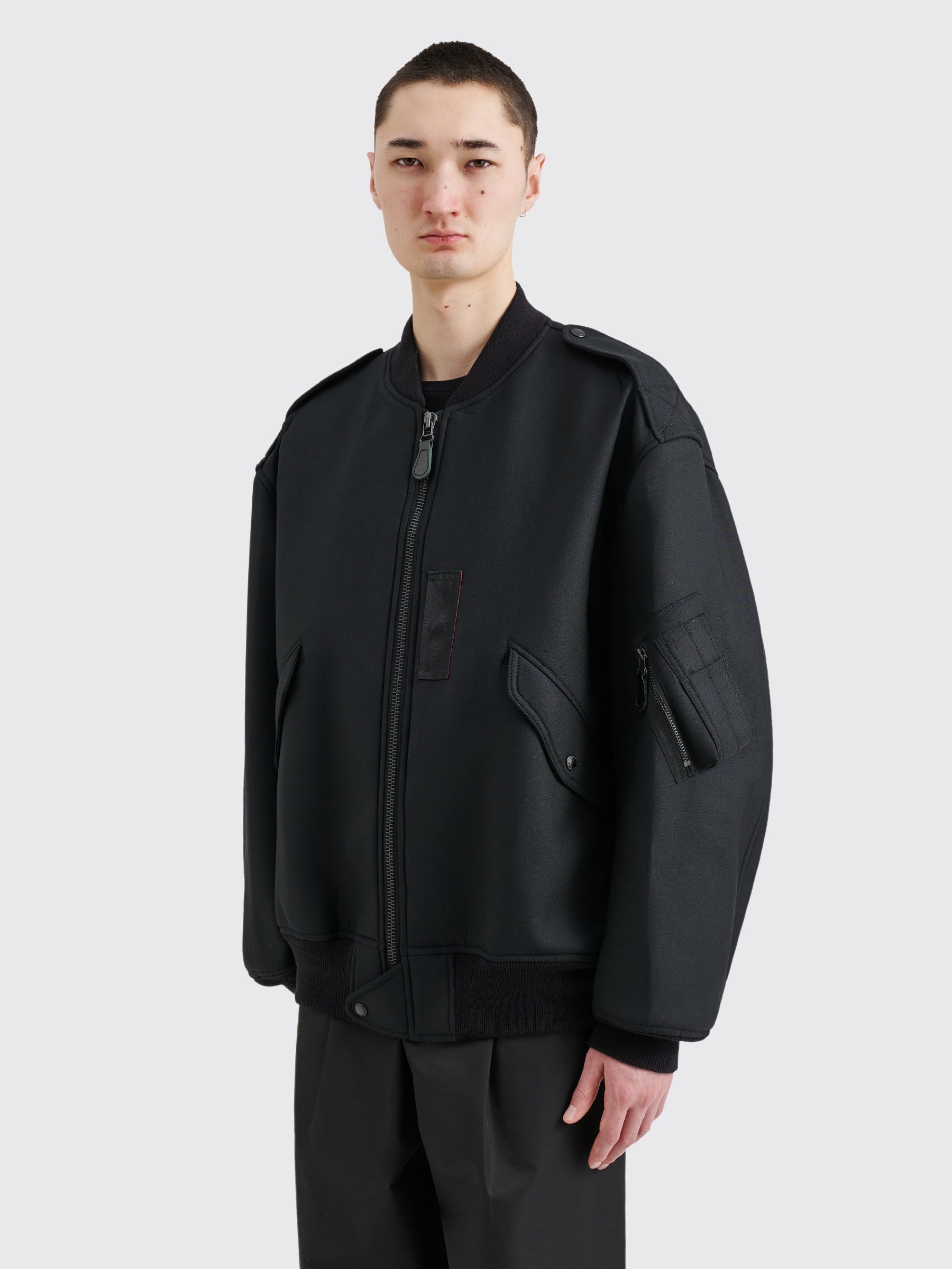 JUNYA WATANABE MAN WOOL BOMBER JACKET BLACK - 2