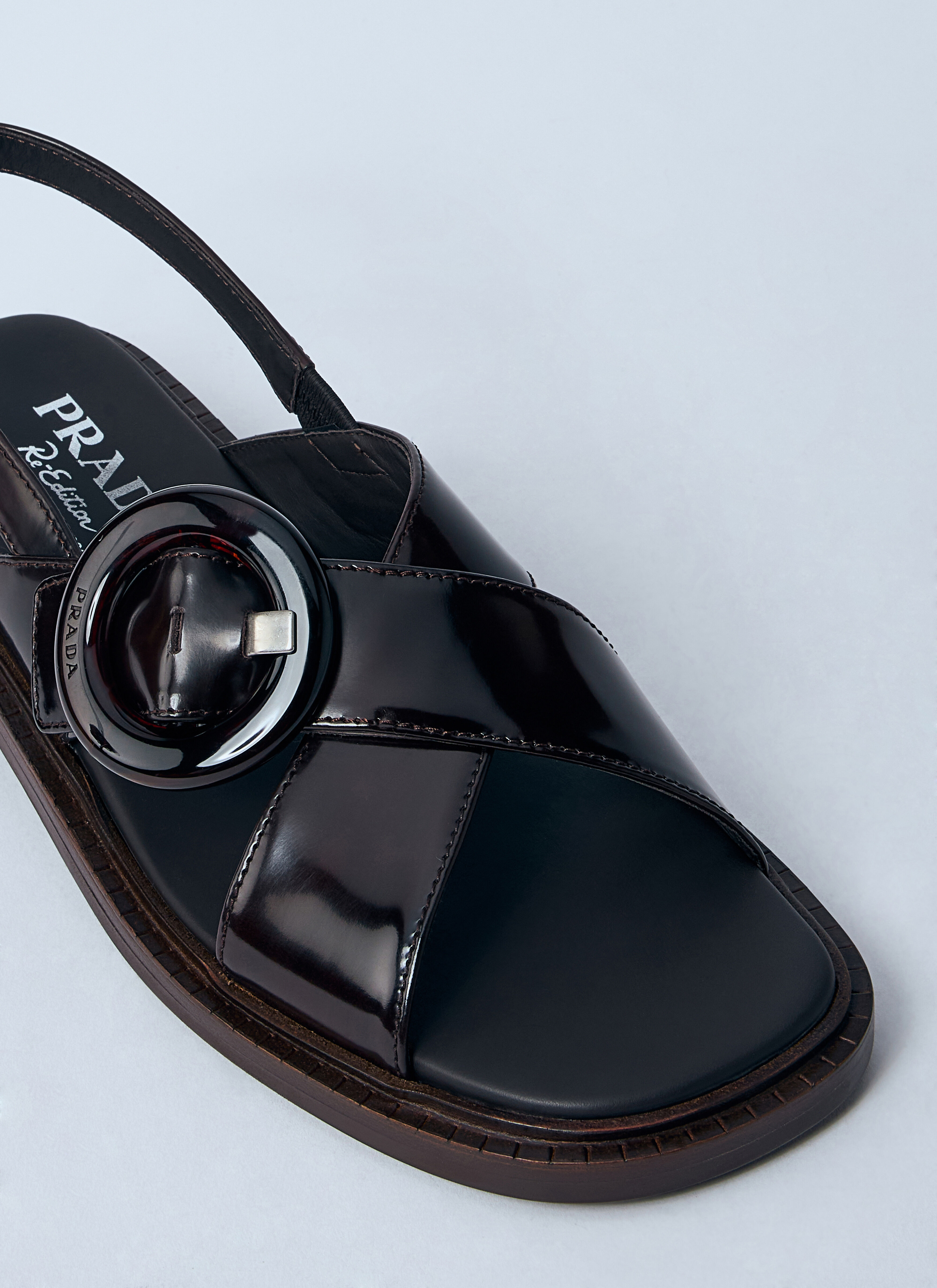Brushed Leather Sandals - 3