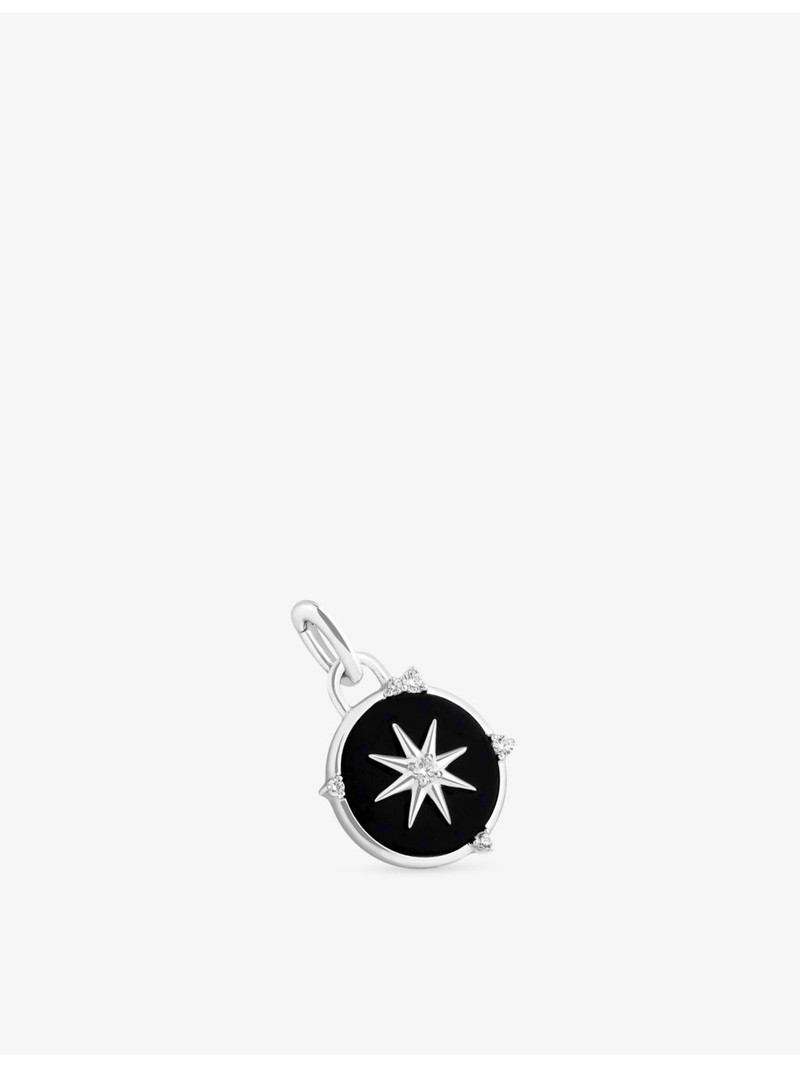 Star Rhodium Plated Sterling-Silver And Cubic Zirconia Clip Charm 1