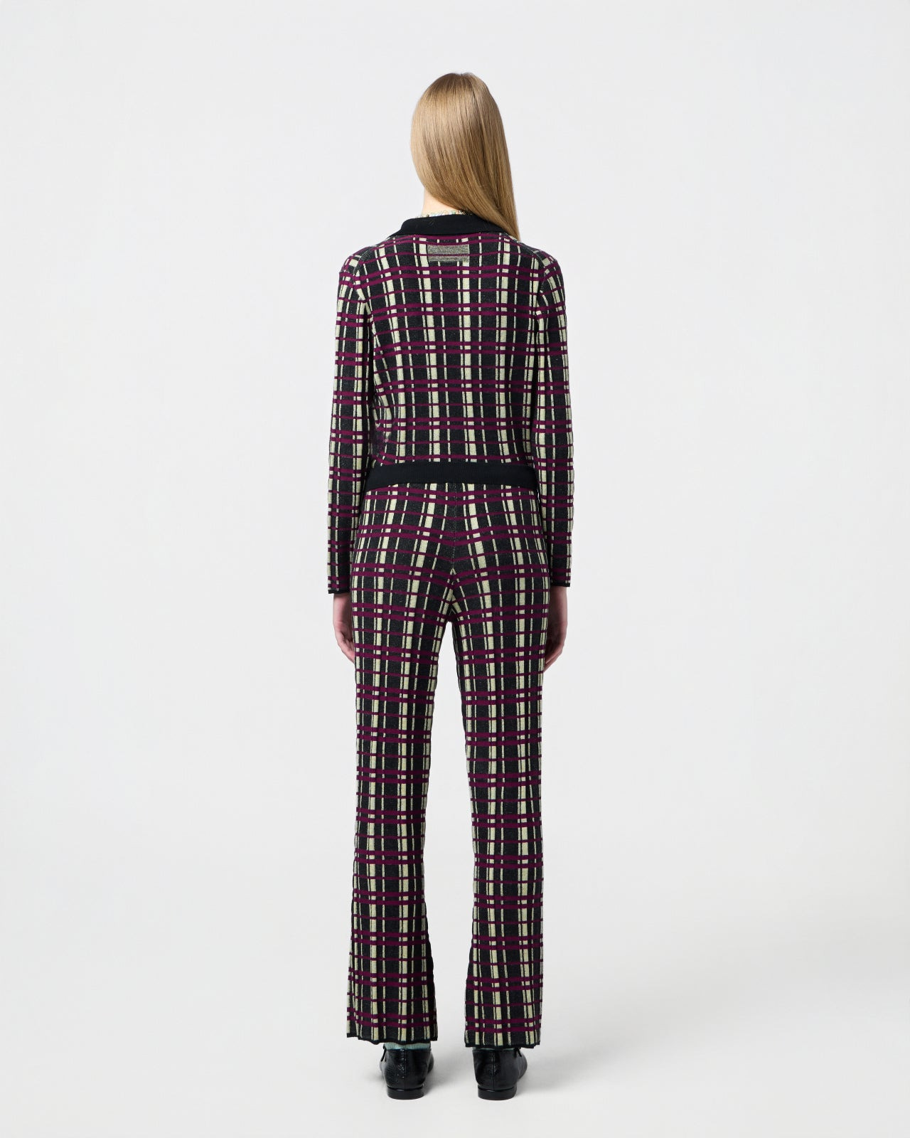 Plaid Flare Pant - 3