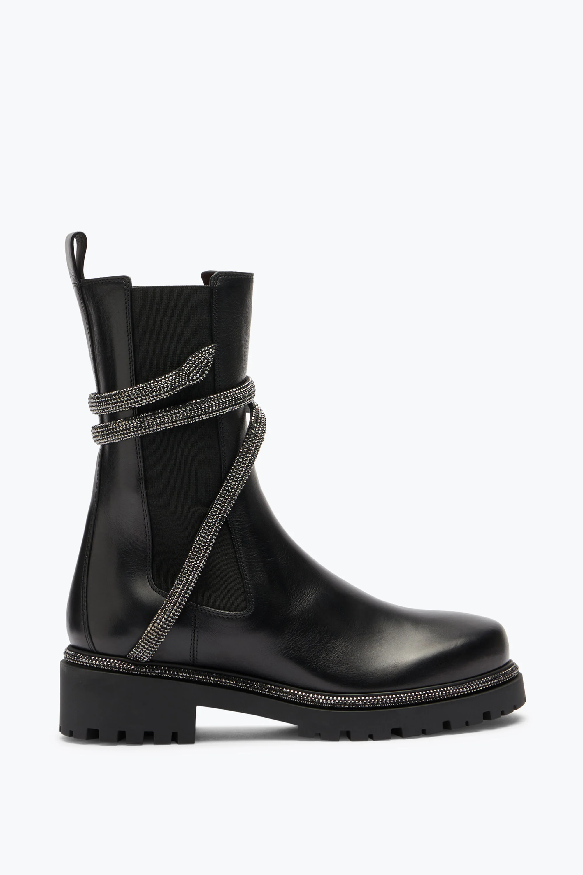 Cleo Combat Black Biker Boots - 1