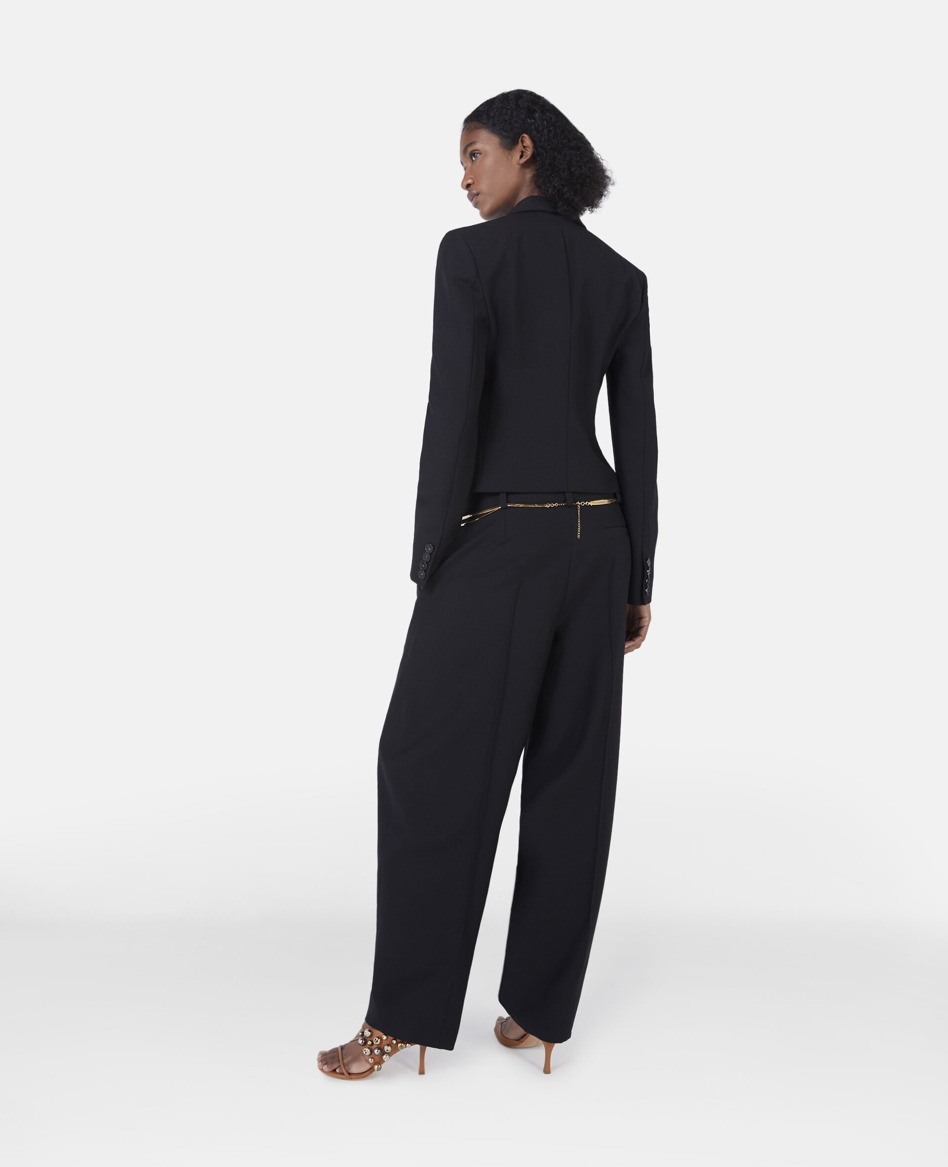 Box Pleat Belted Tailored Trousers - 3