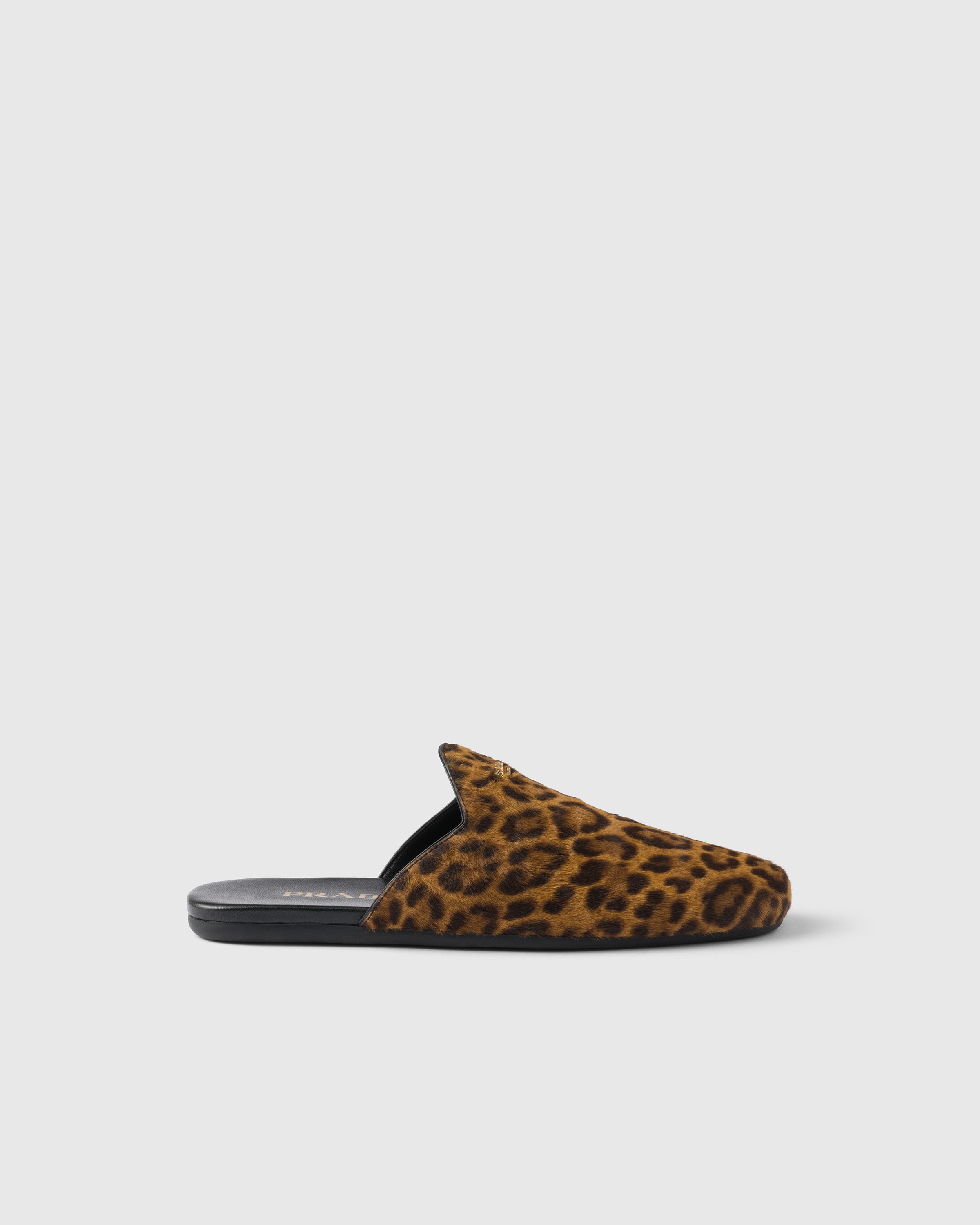 Leopard-print leather mules - 2
