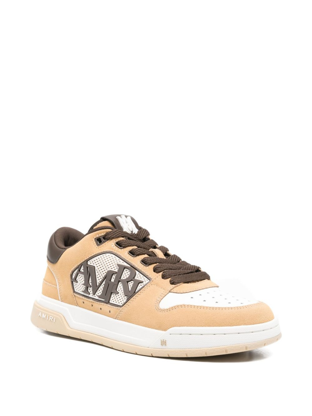 logo-patch leather sneakers - 2