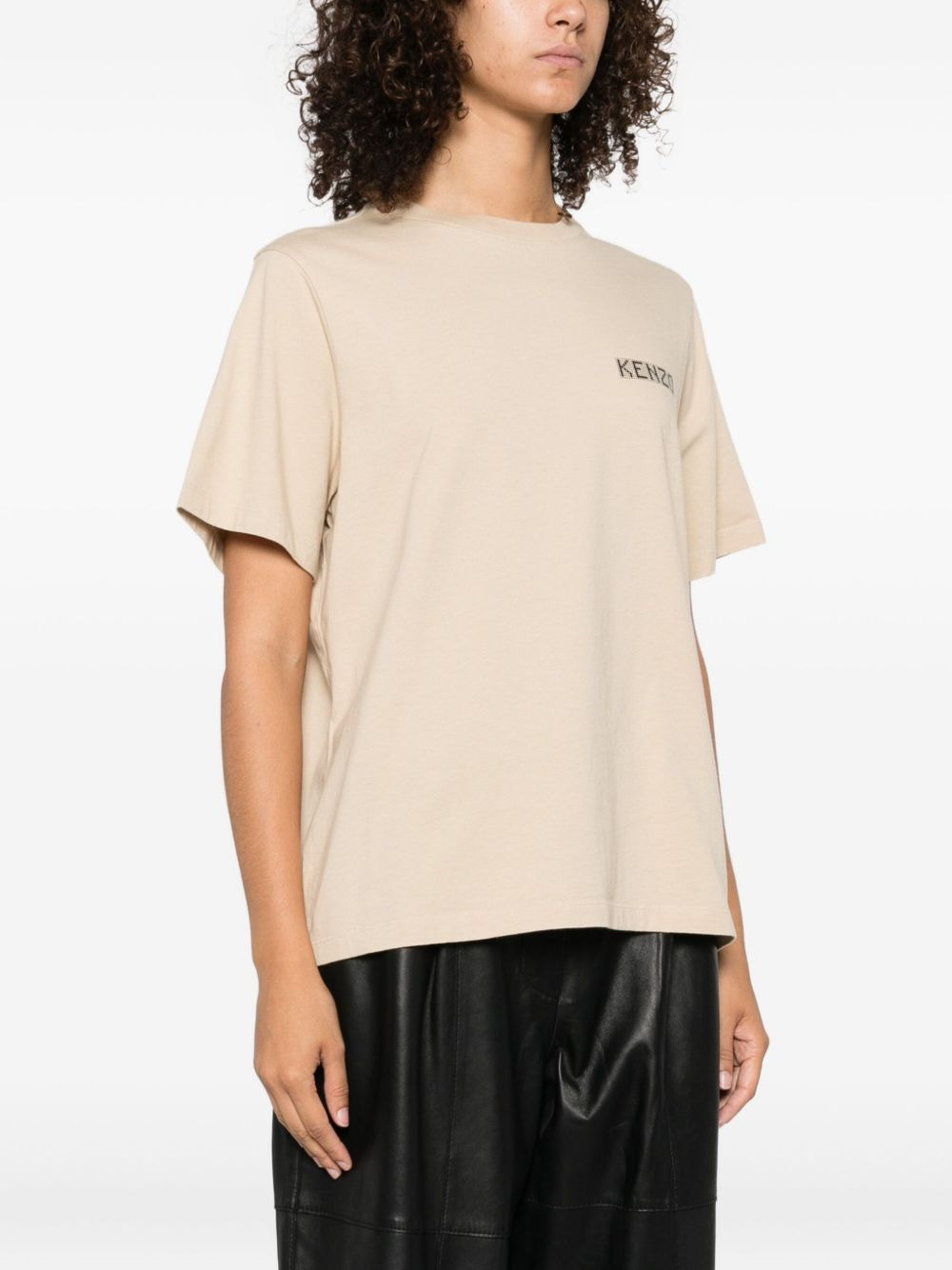 logo-detail cotton top - 3