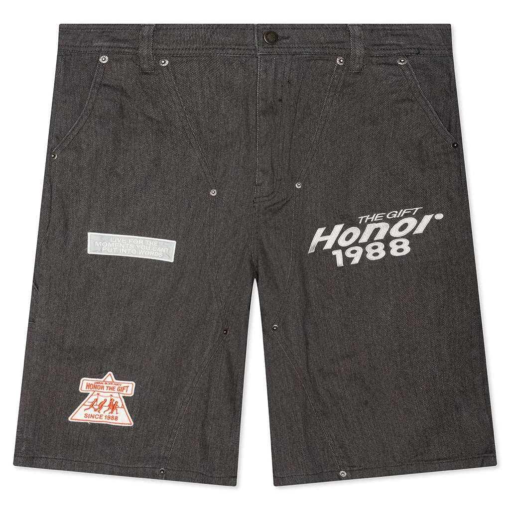 TWILL CARPENTER SHORT - BLACK - 1