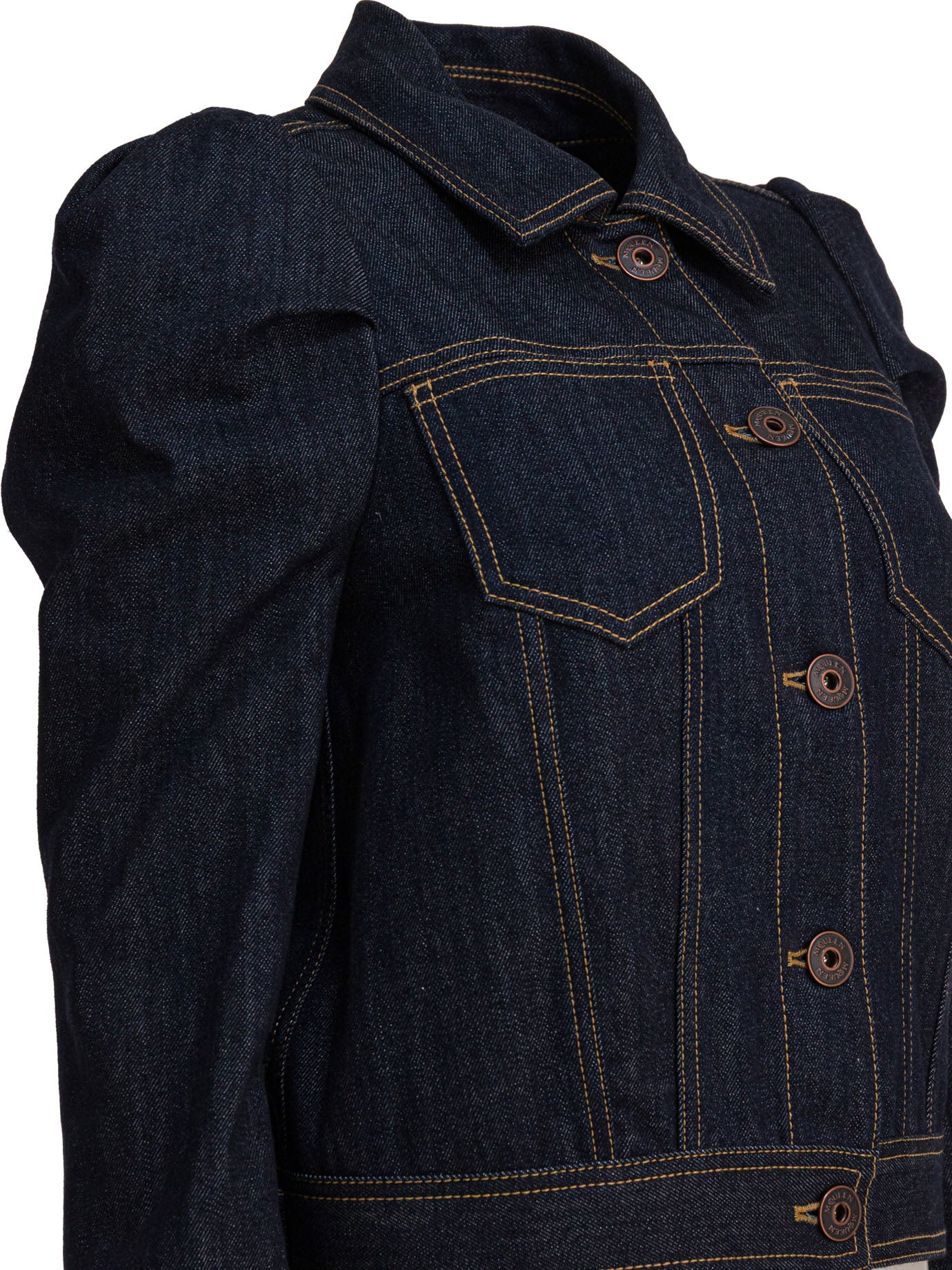 Alexander Mcqueen Denim Jacket With Pointed Shoulders - 4