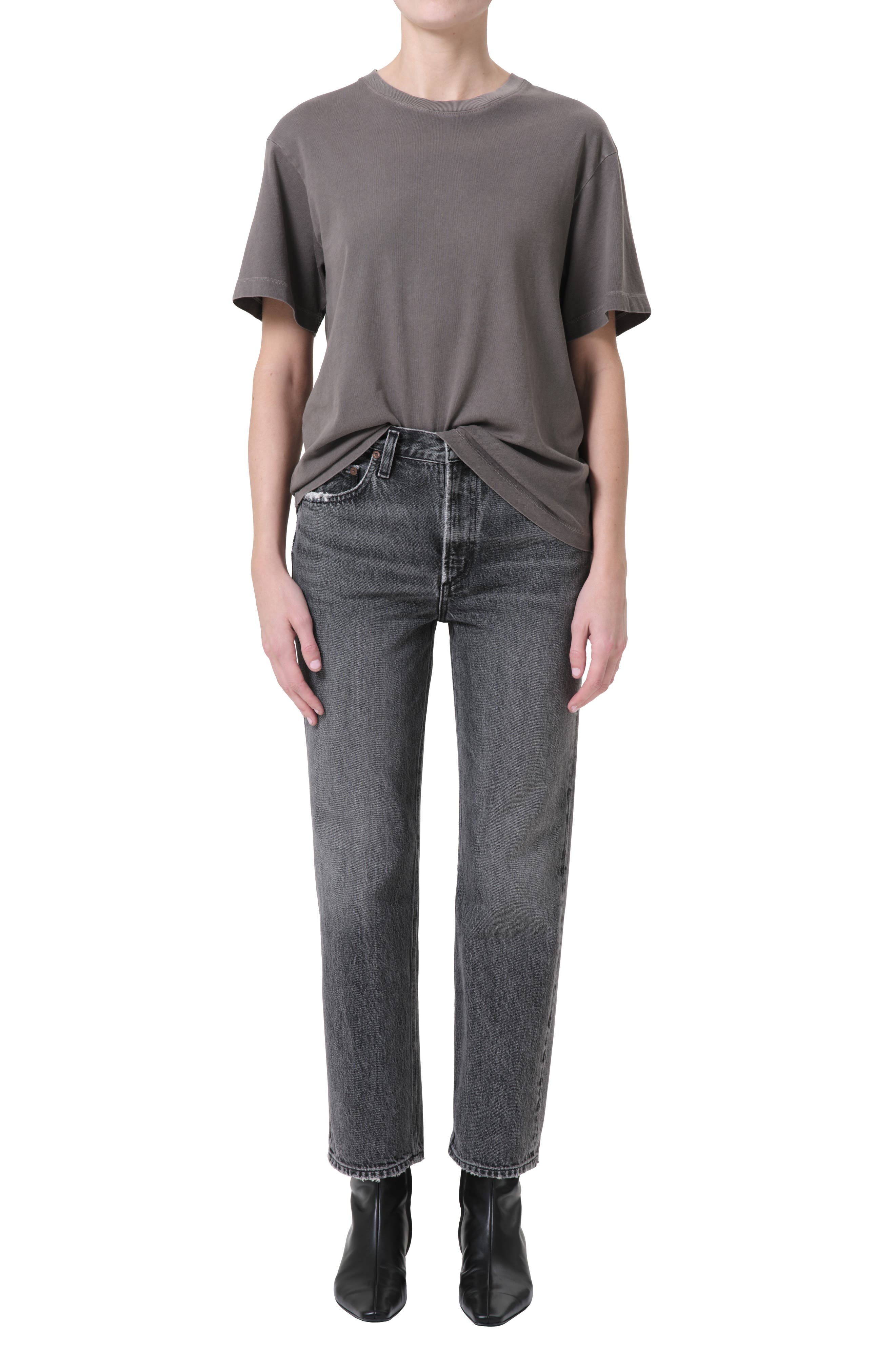AGOLDE Valen High Waist Ankle Straight Leg Jeans in Spirit at Nordstrom - 5