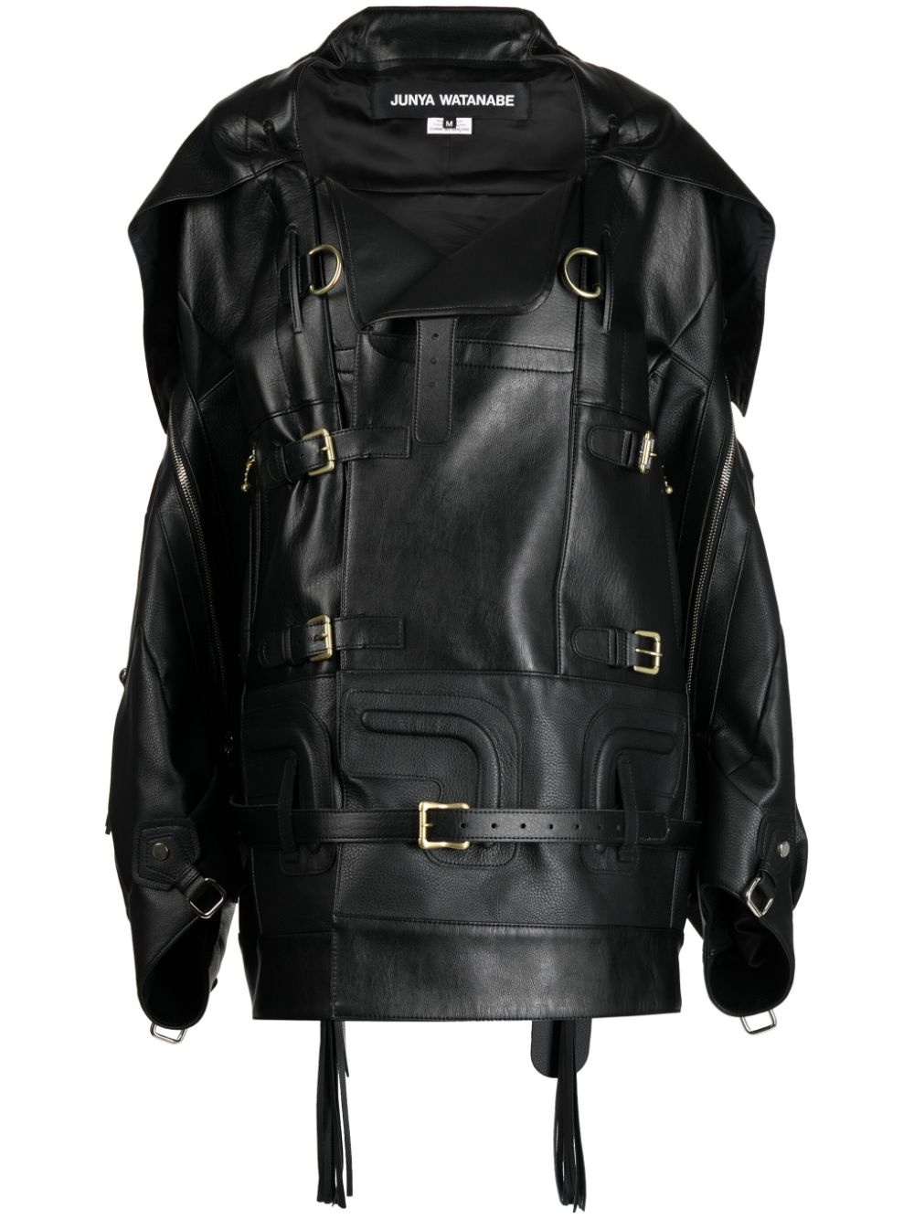 mixed-hardware buckled jacket