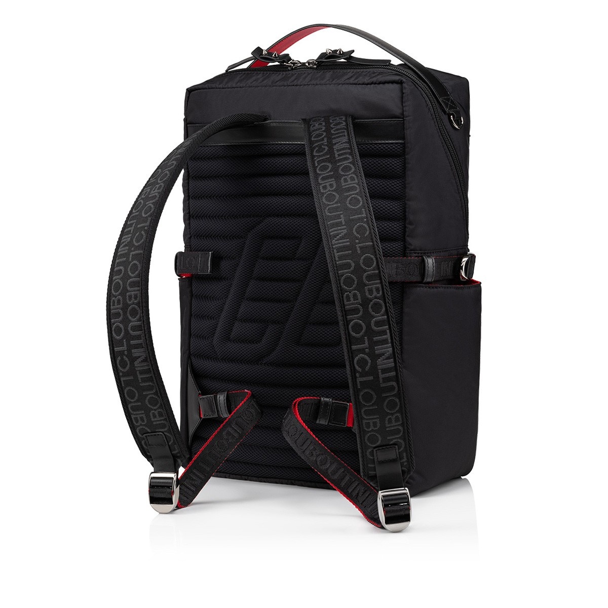 CHRISTIAN LOUBOUTIN Loubideal Leather-Trimmed Shell and Logo-Debossed  Rubber Backpack for Men