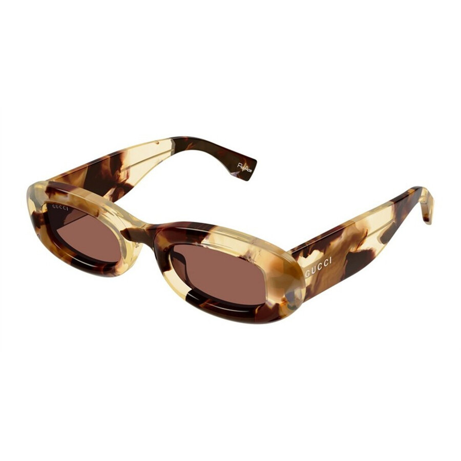 Gucci Brown Oval Ladies Sunglasses GG1907S 001 48 - 2