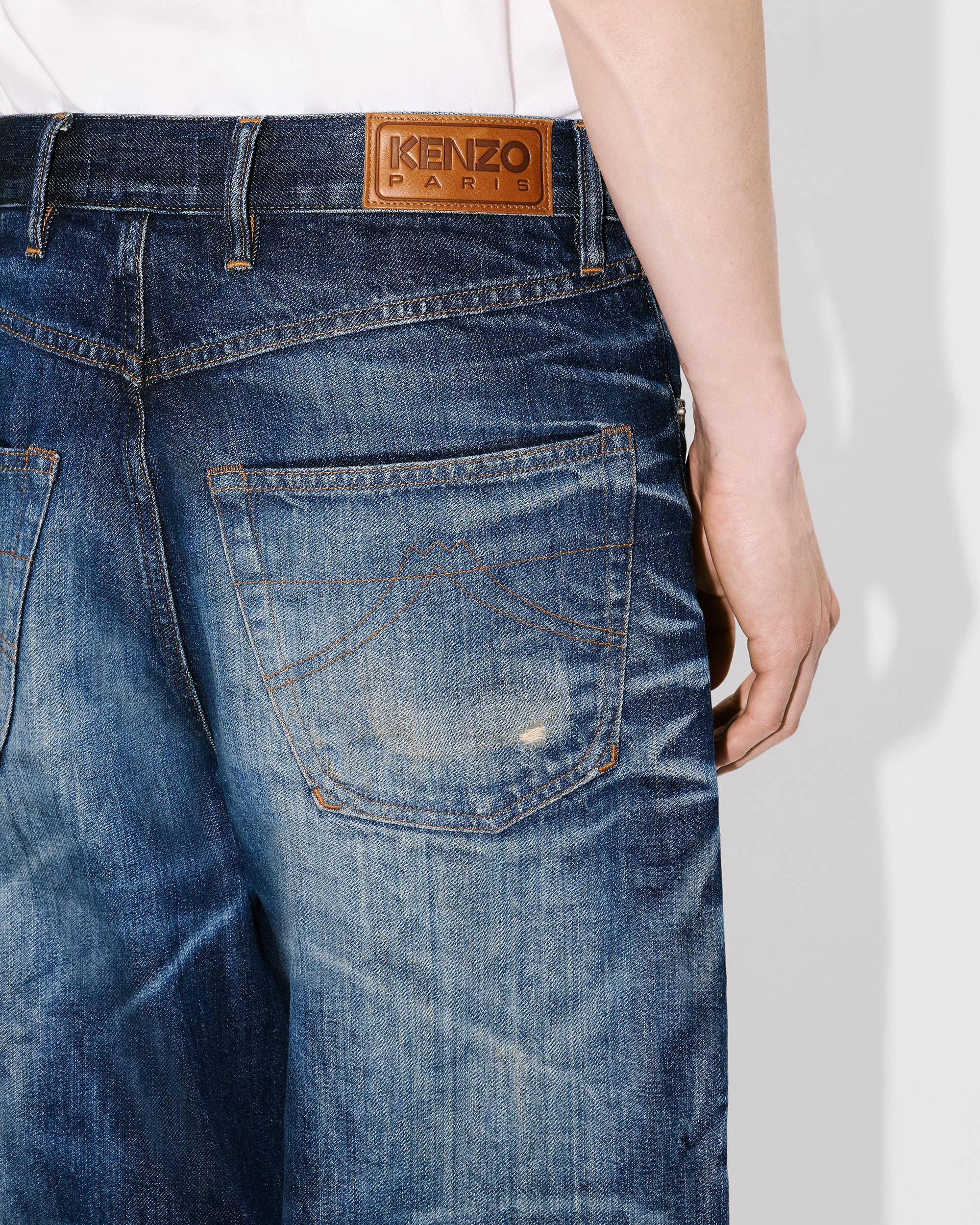 Turn up wide fit jeans in Japanese denim - 9
