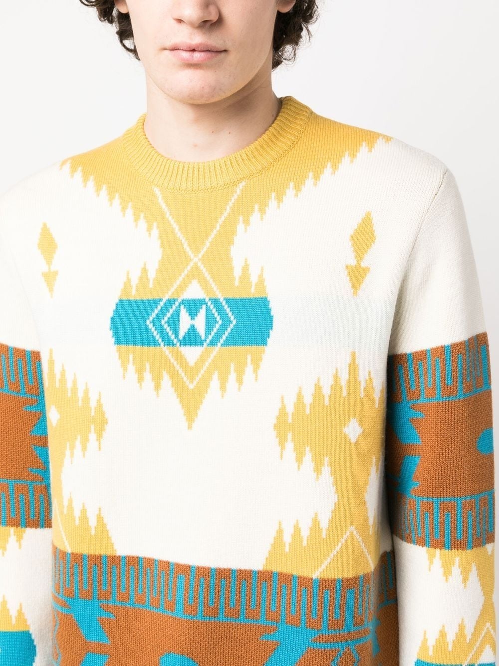 Icon Jacquard abstract-pattern jumper - 5