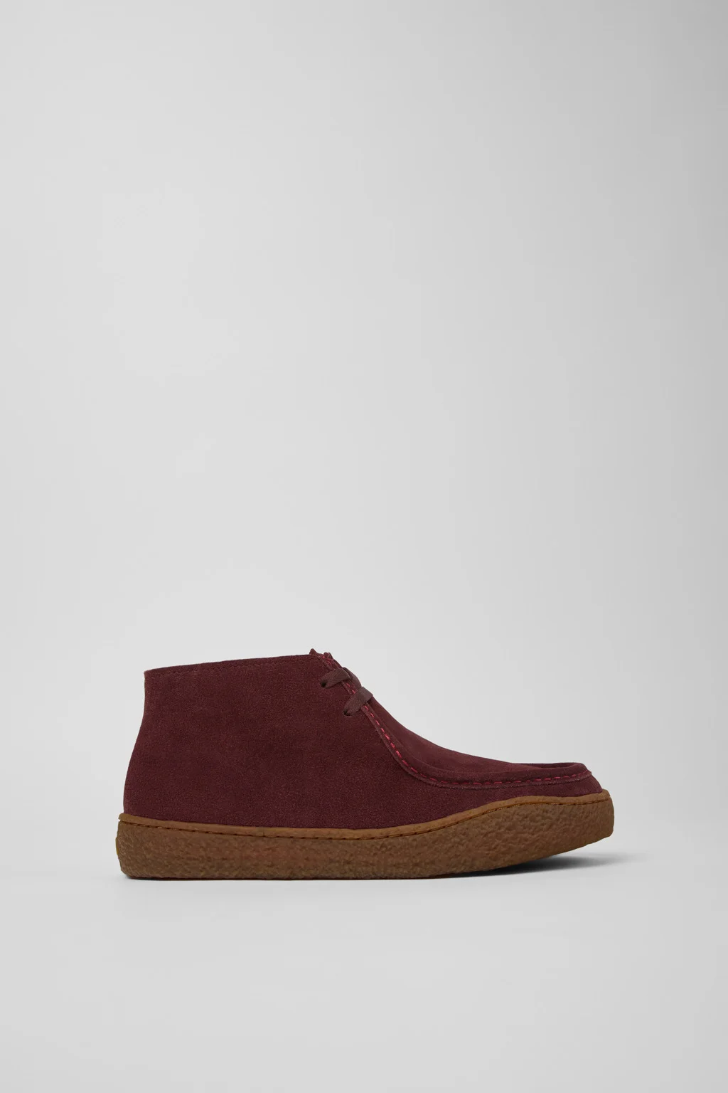 Peu Terreno Burgundy Nubuck Ankle Boots for Women. - 1